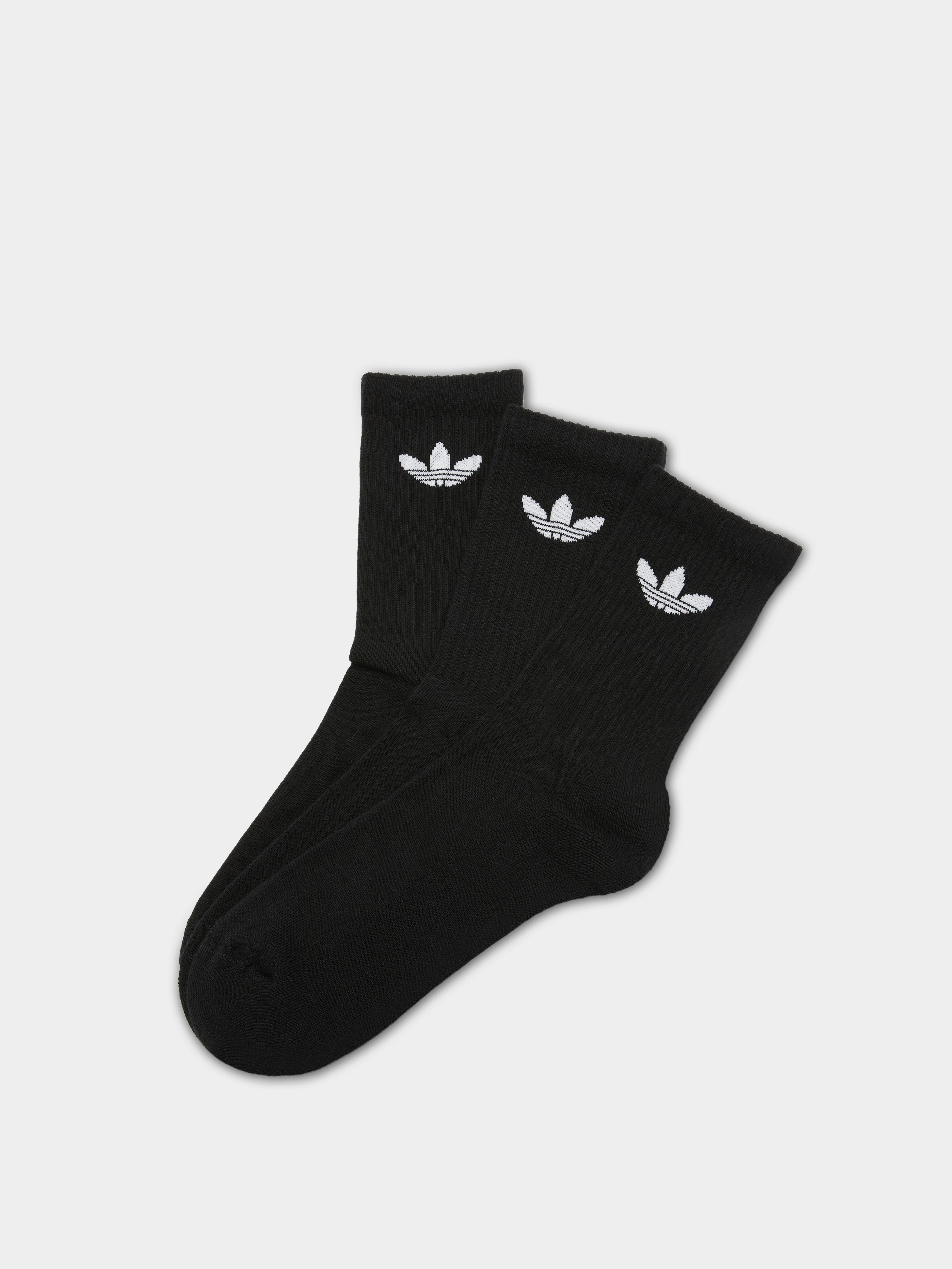 3 Pairs of Trefoil Cushion Crew Socks