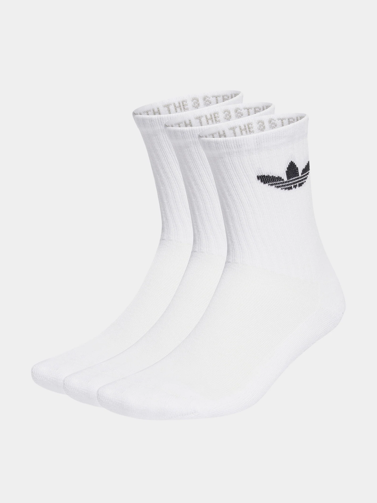 3 Pairs of Trefoil Cushion Crew Socks