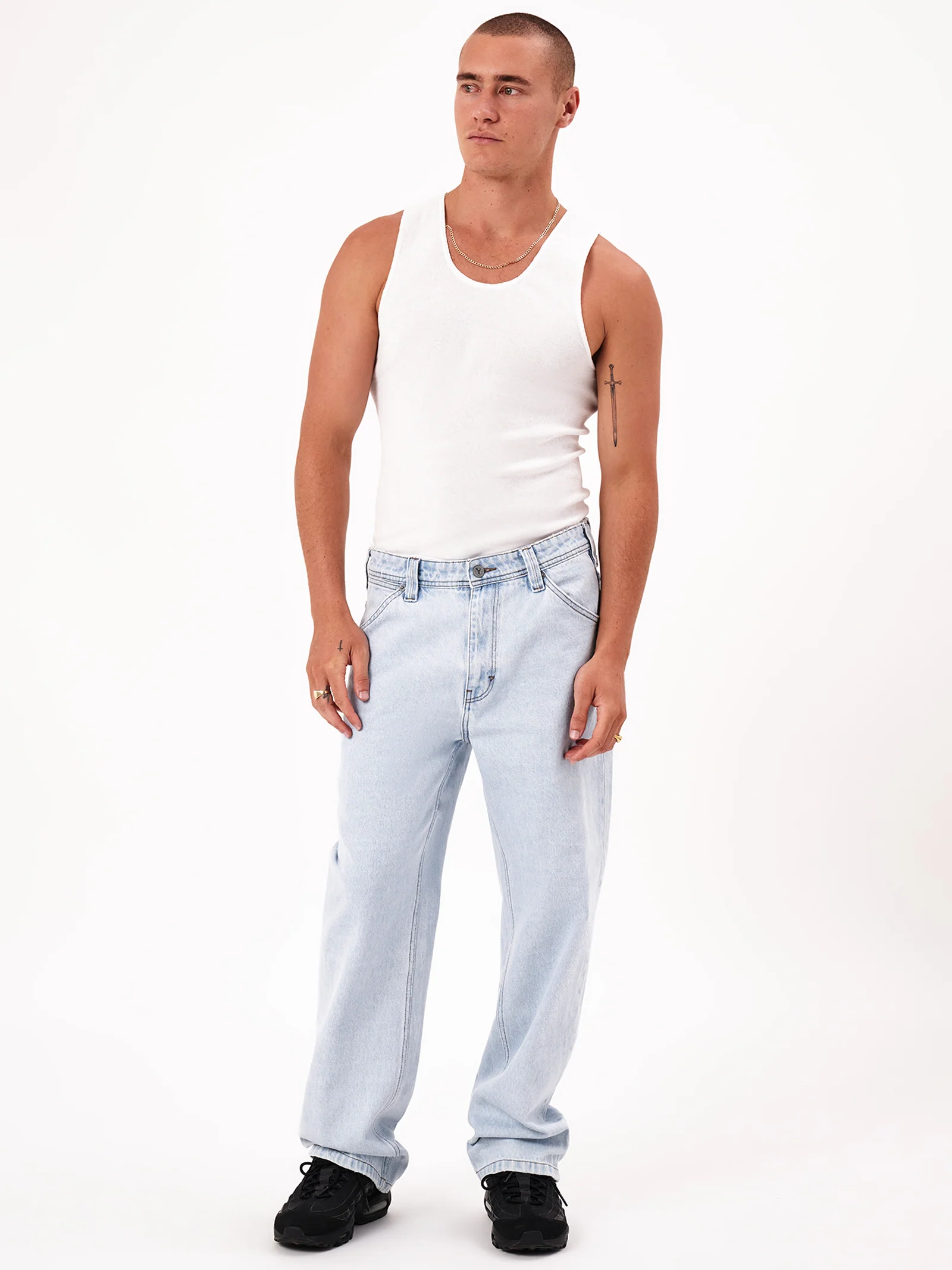 A5 Baggy Judd - Bleached Vintage Indigo