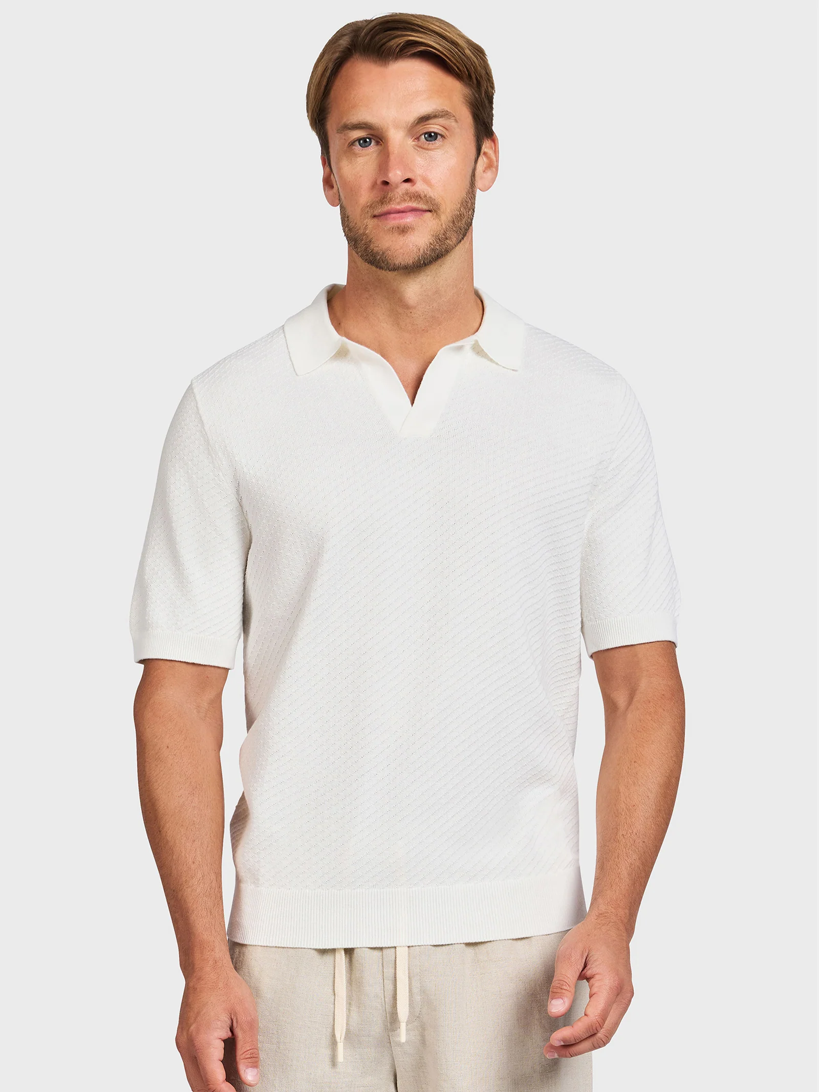 Jonny Textured Knit Polo