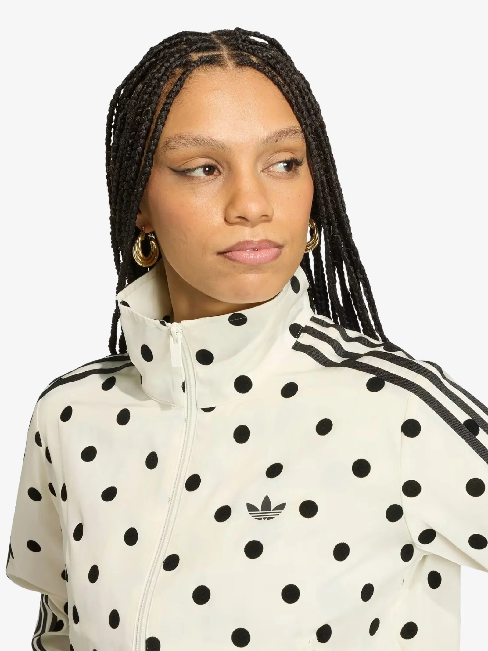 Satin Polka Dot Track Top - Image 3