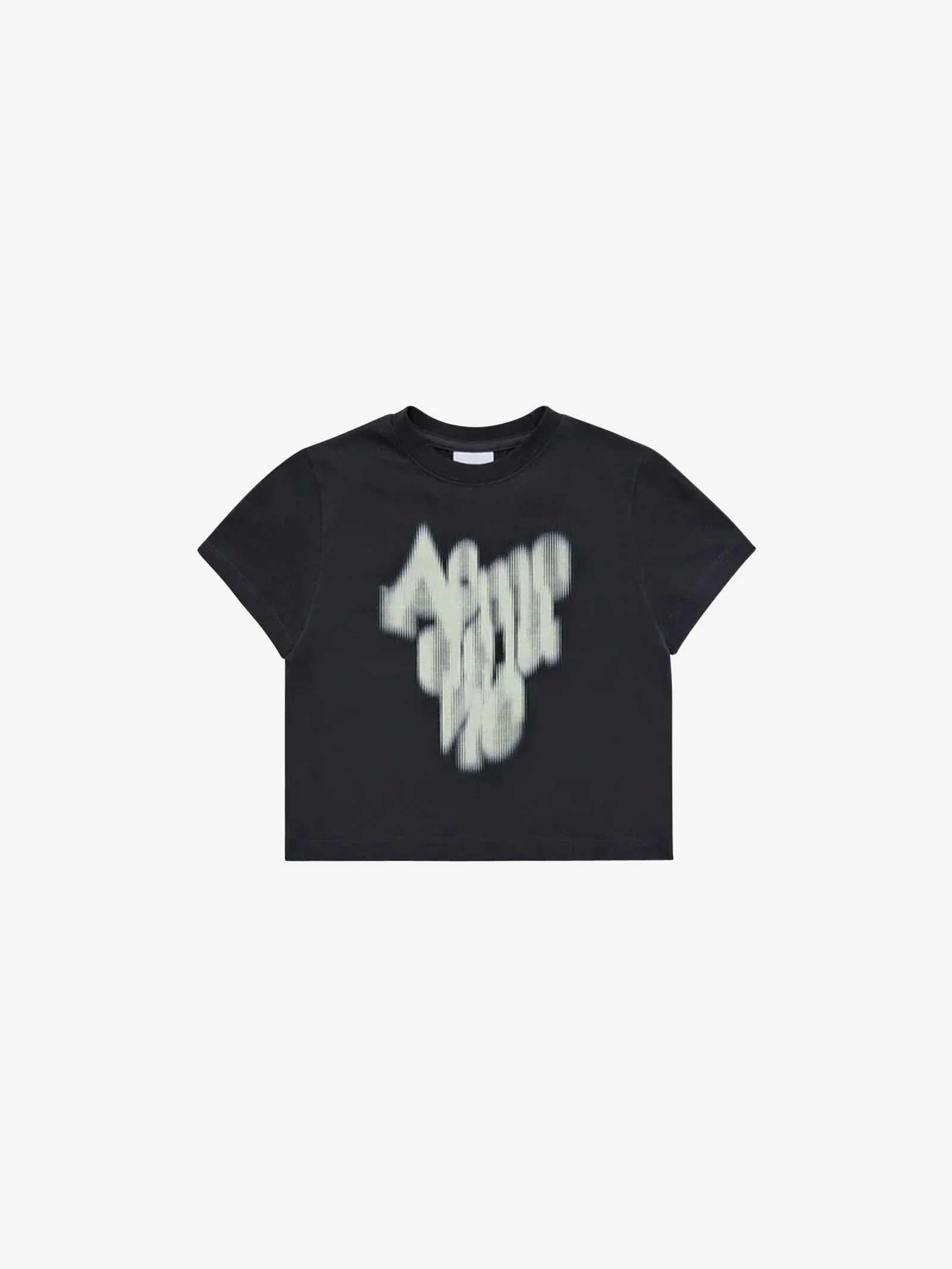 Blur Logo Crop Short Sleeve T-Shirt
