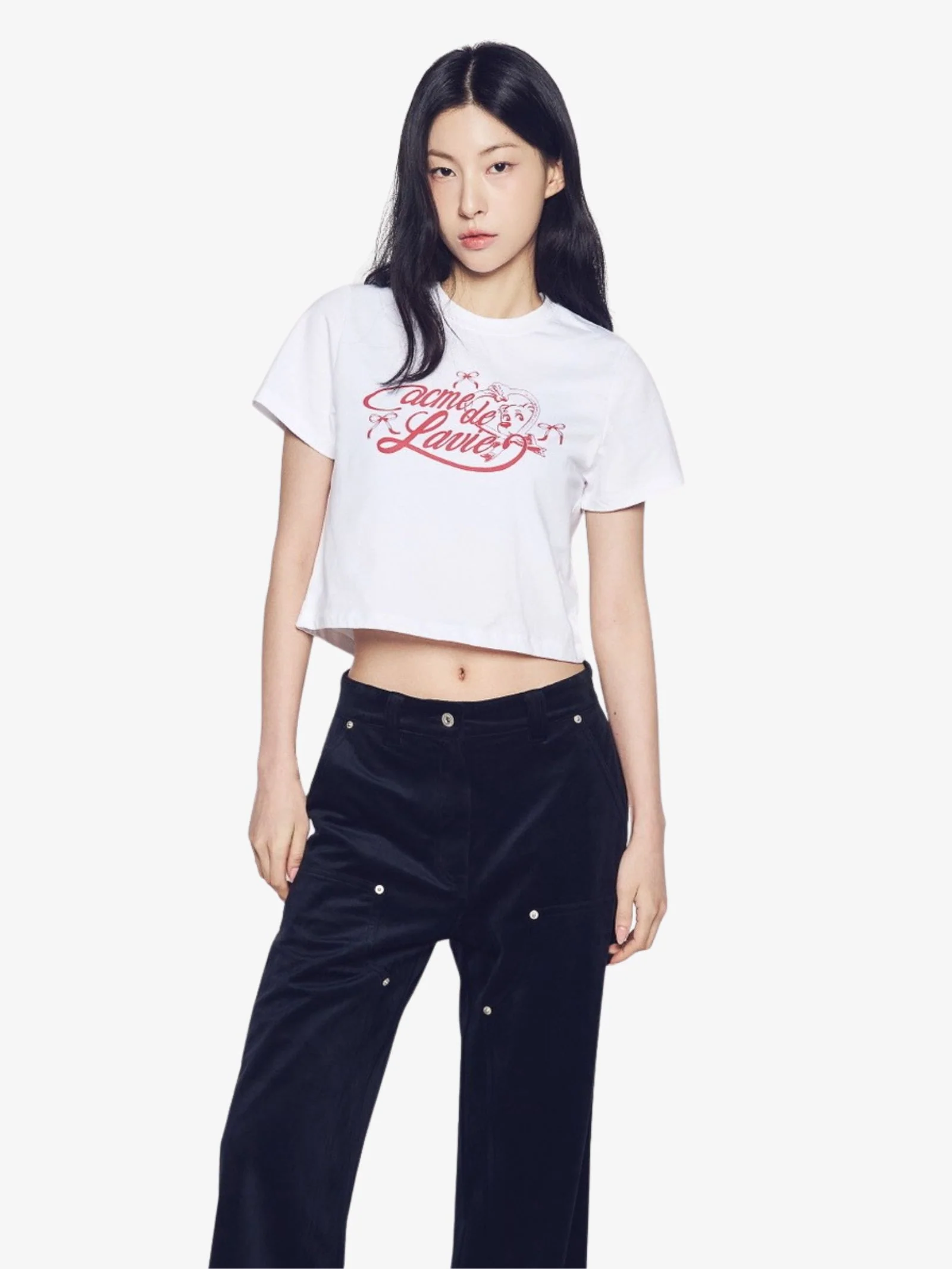 Women's Mirror Ac Bear Crop T-Shirt