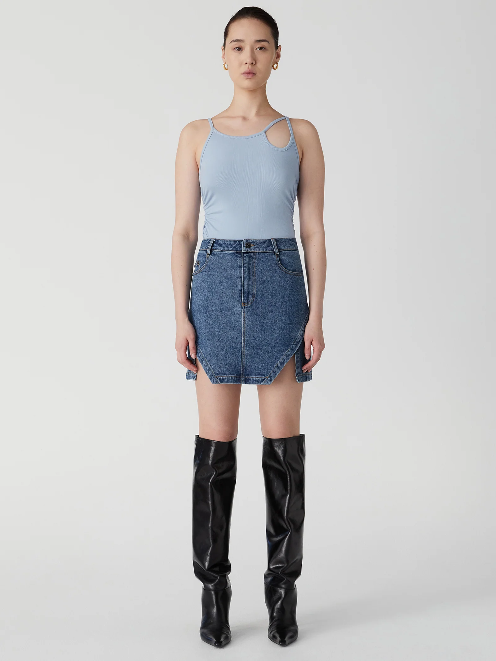 Arrow Denim Skirt