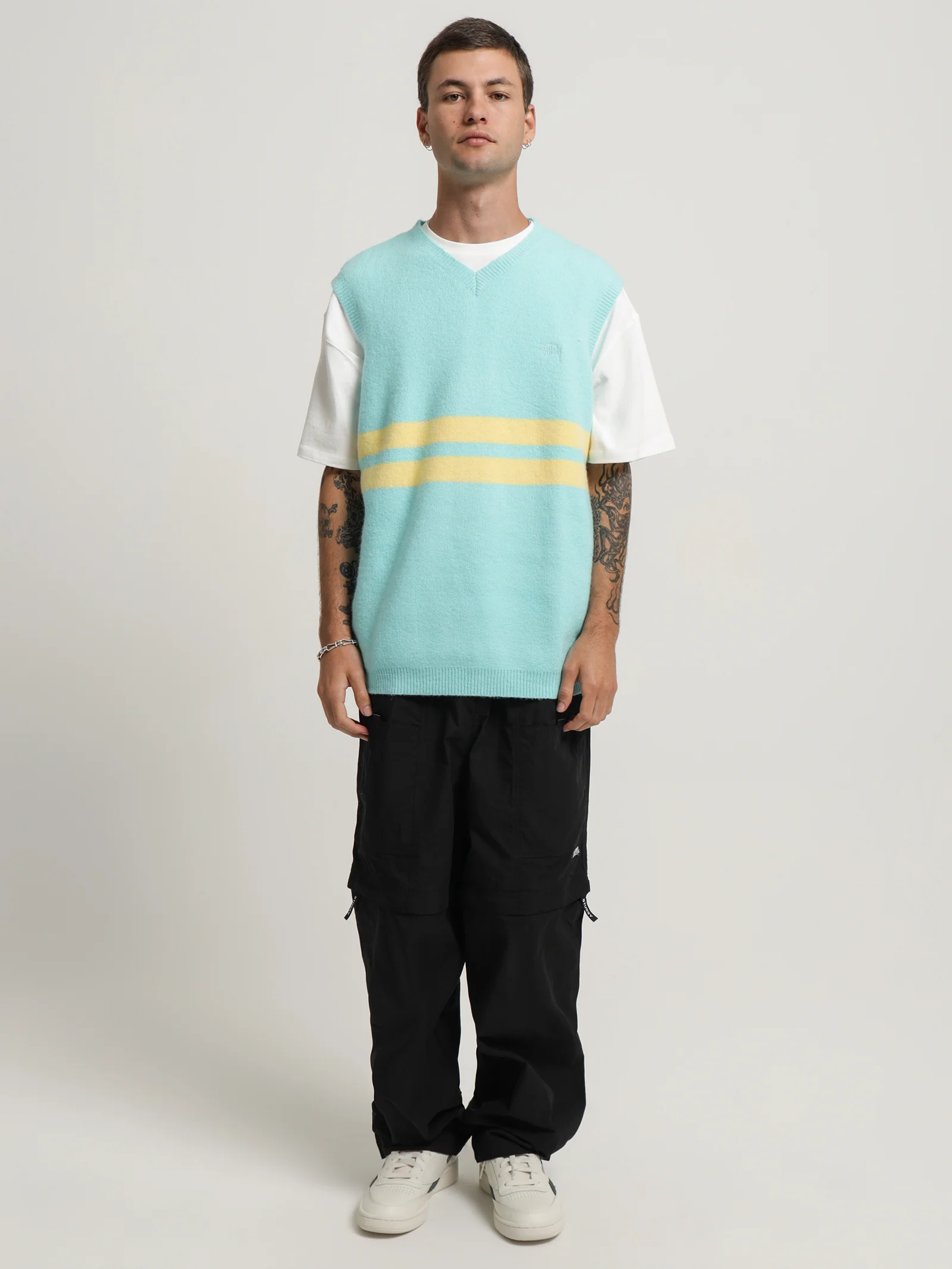 Brushed Stripe Knit Vest - Image 2
