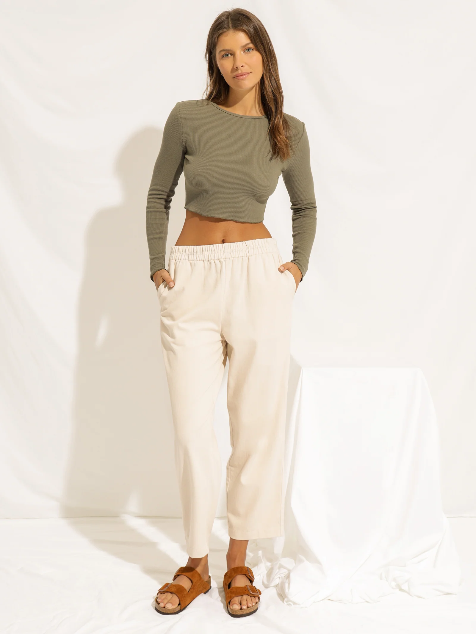 Cameron Long Sleeve Waffle Crop - Image 5