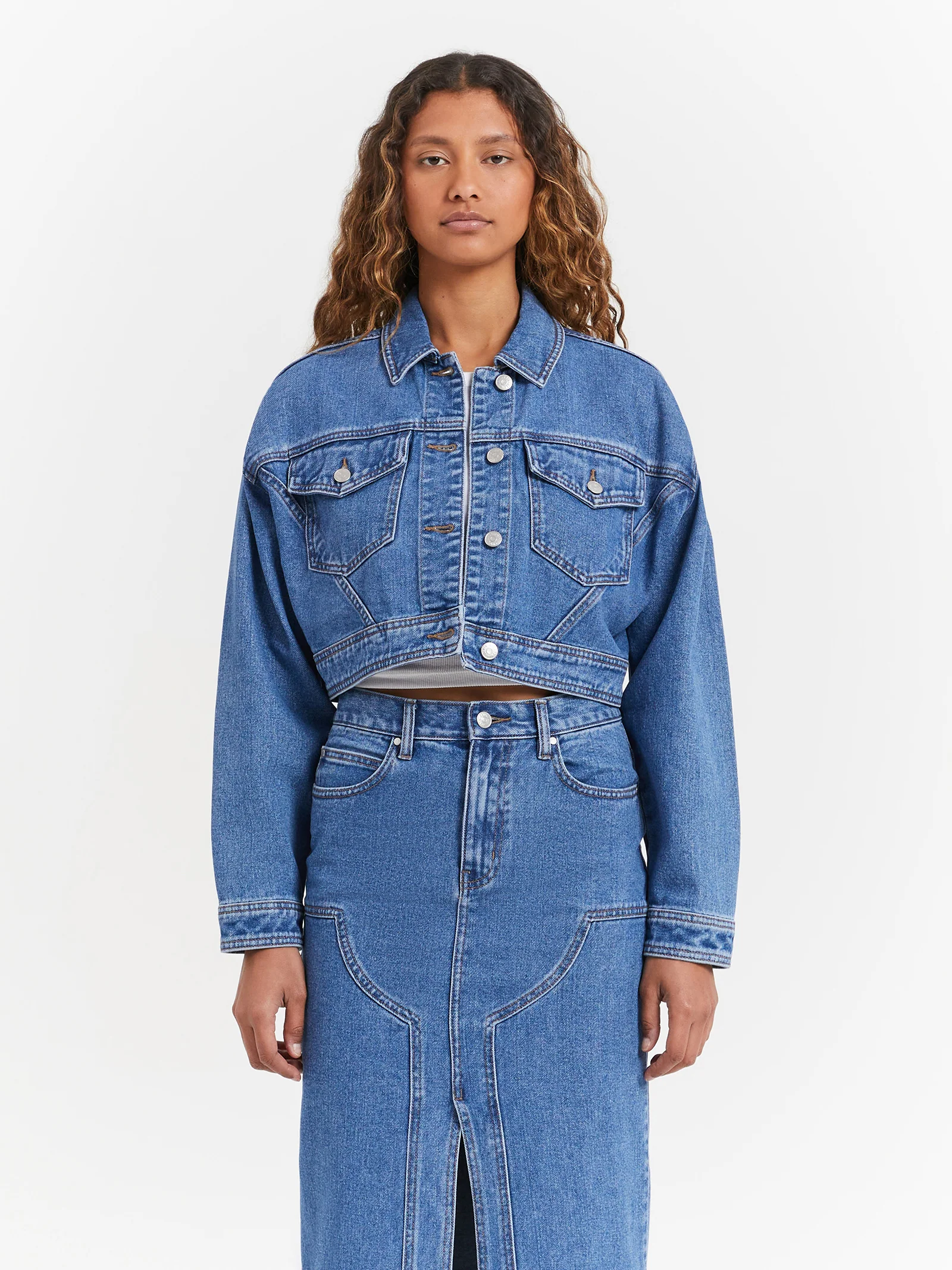 Carrie Cropped Trucker Jacket