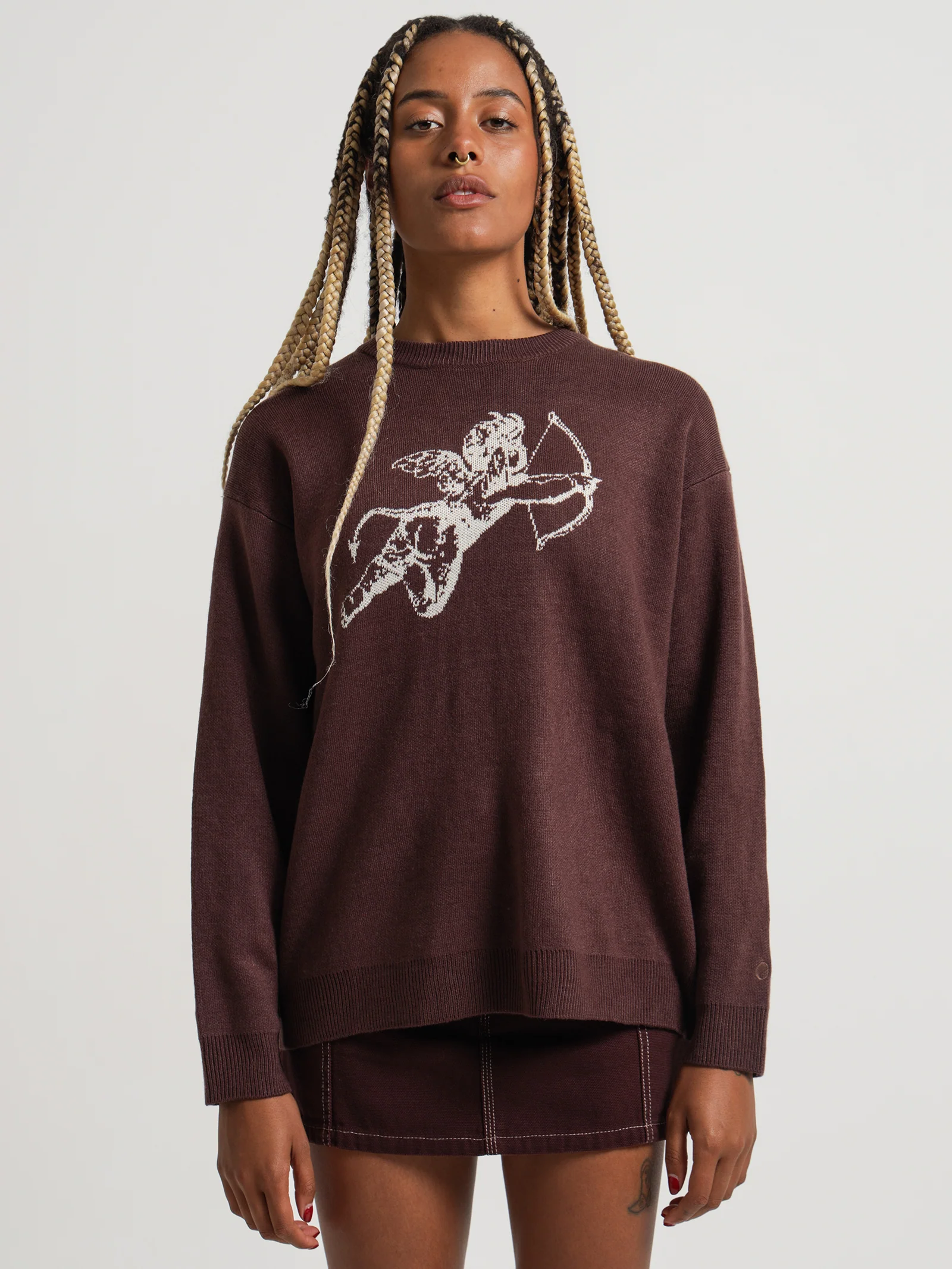 Cherub Box Fit Crew Knit
