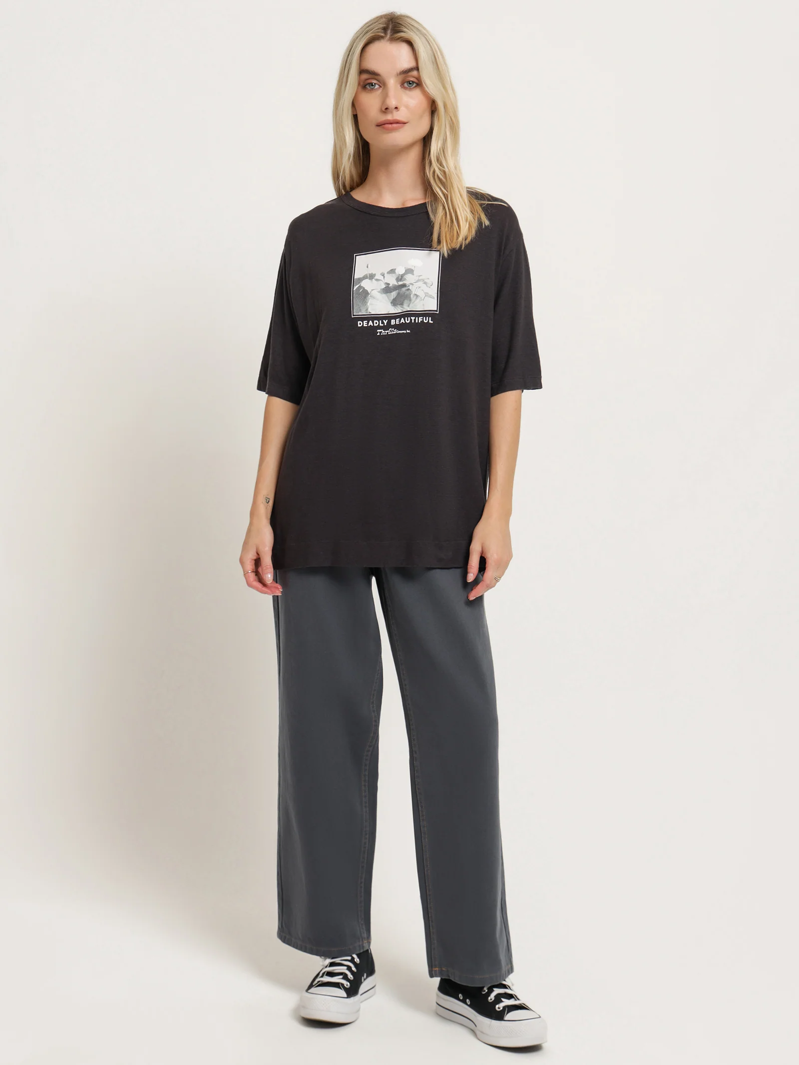 Deadly Beautiful Hemp Box Fit T-Shirt - Image 2