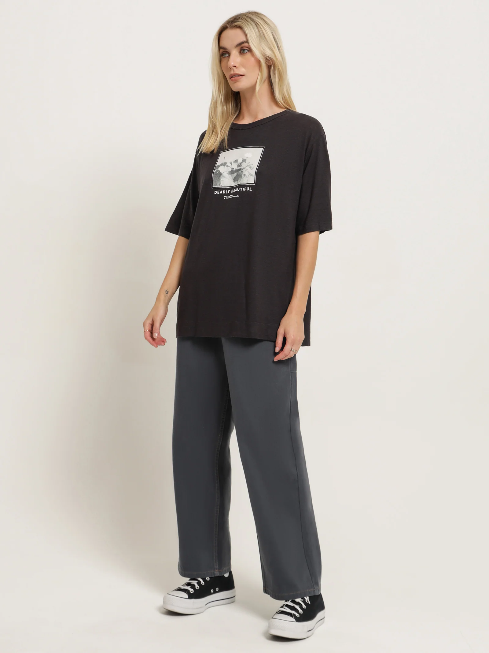 Deadly Beautiful Hemp Box Fit T-Shirt - Image 4