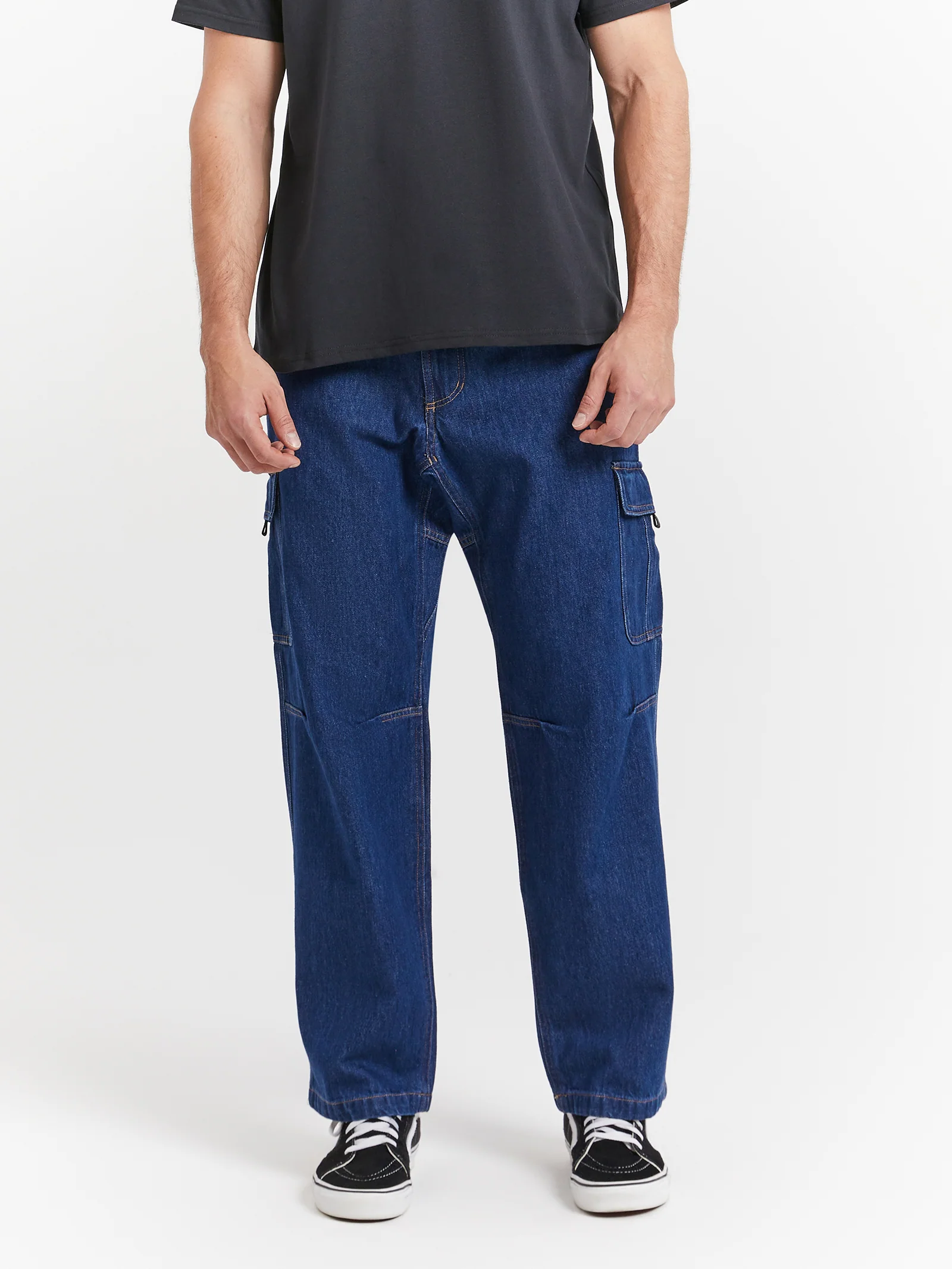 Denim Loose Cargo Pants