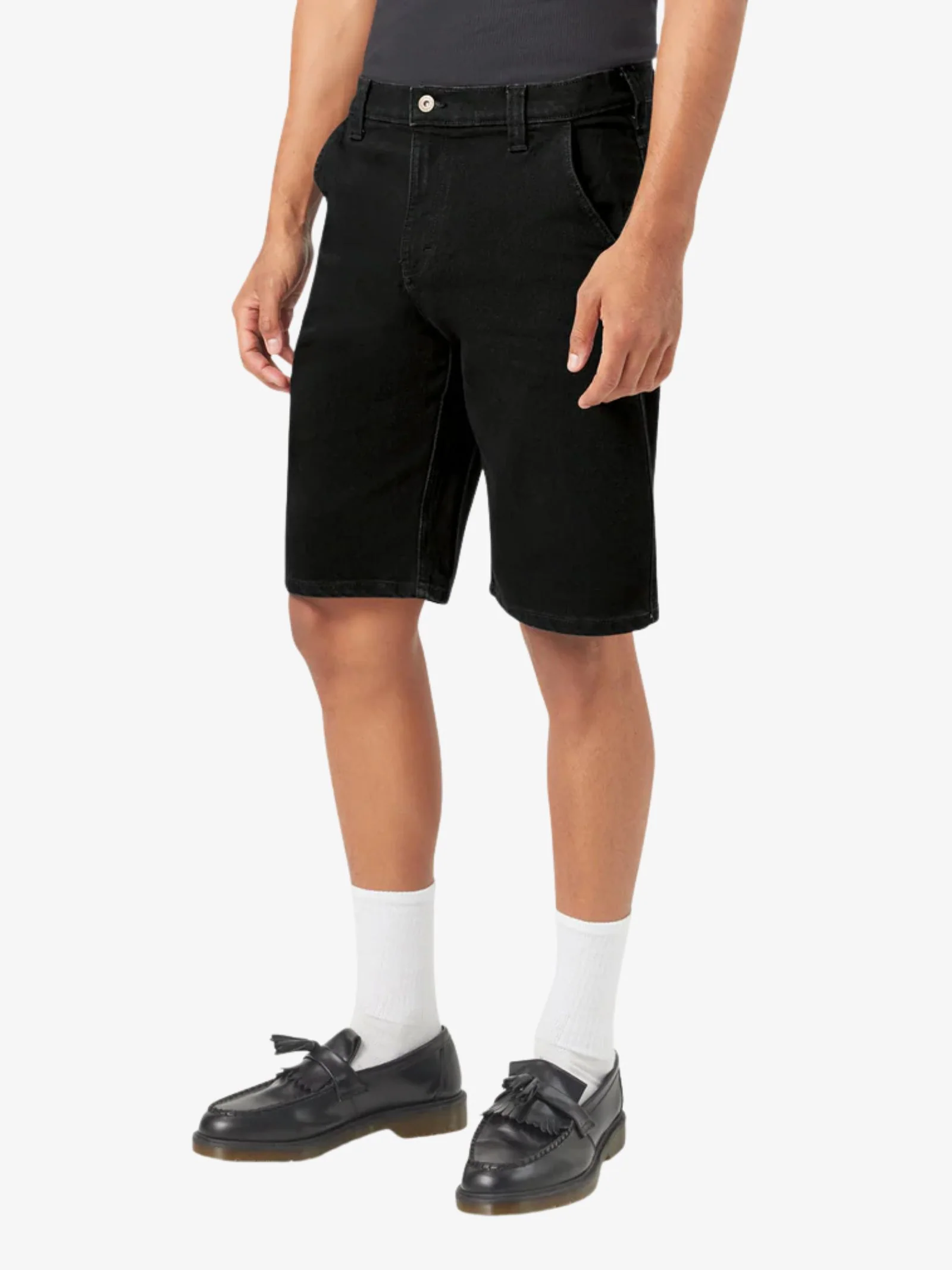 Relaxed Denim Utility Shorts