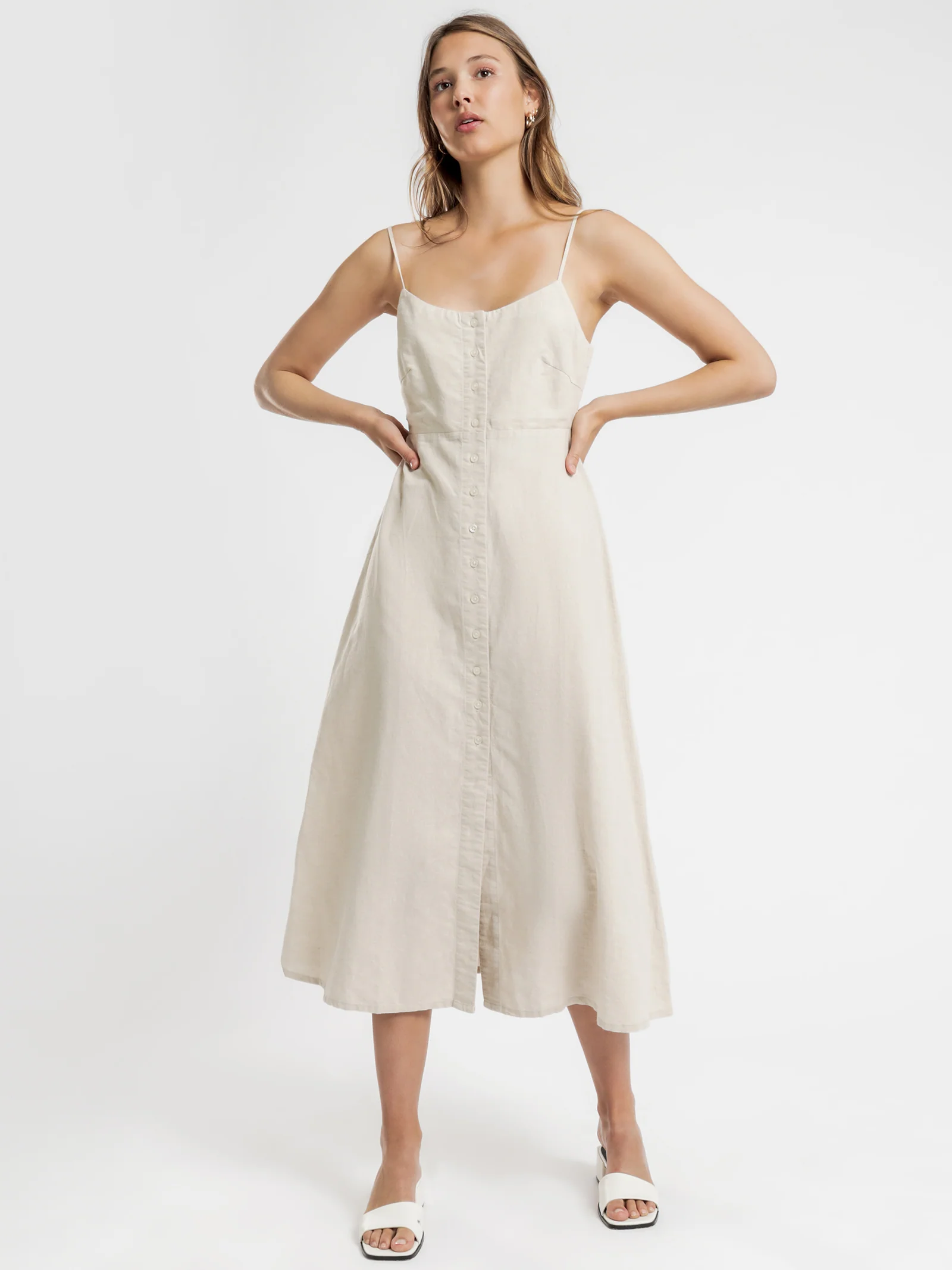 Drew Linen Midi Dress