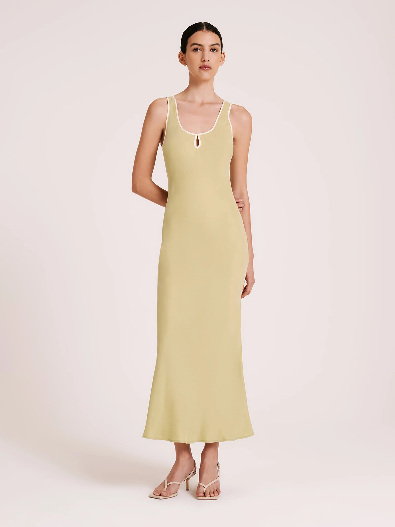 Enni Cupro Slip Dress