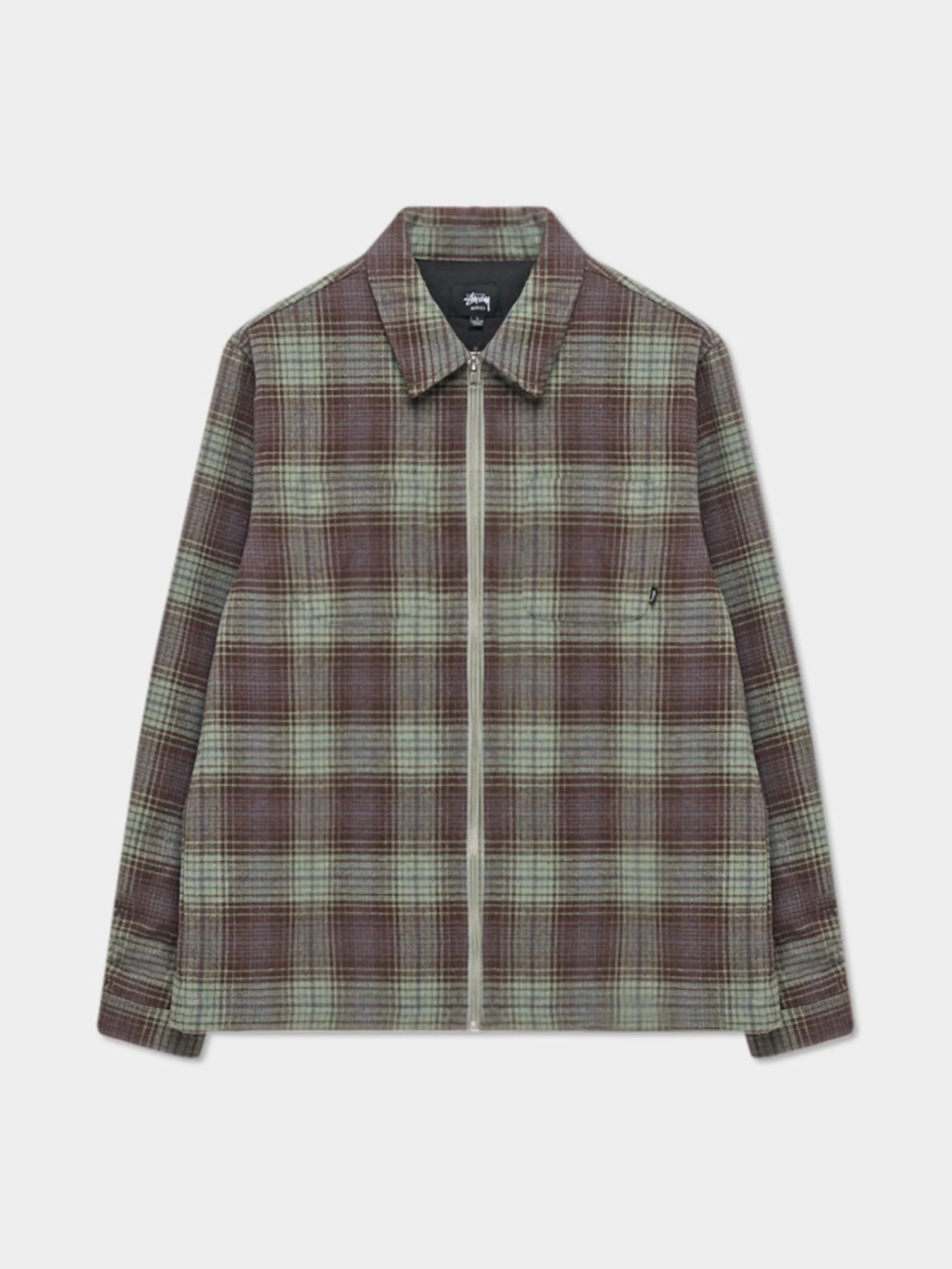 Fang Check Long Sleeve Zip Shirt