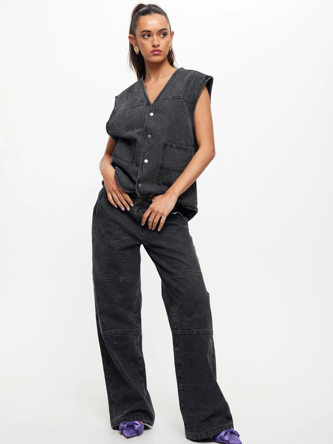 Freedom Oversized Denim Vest - Image 2