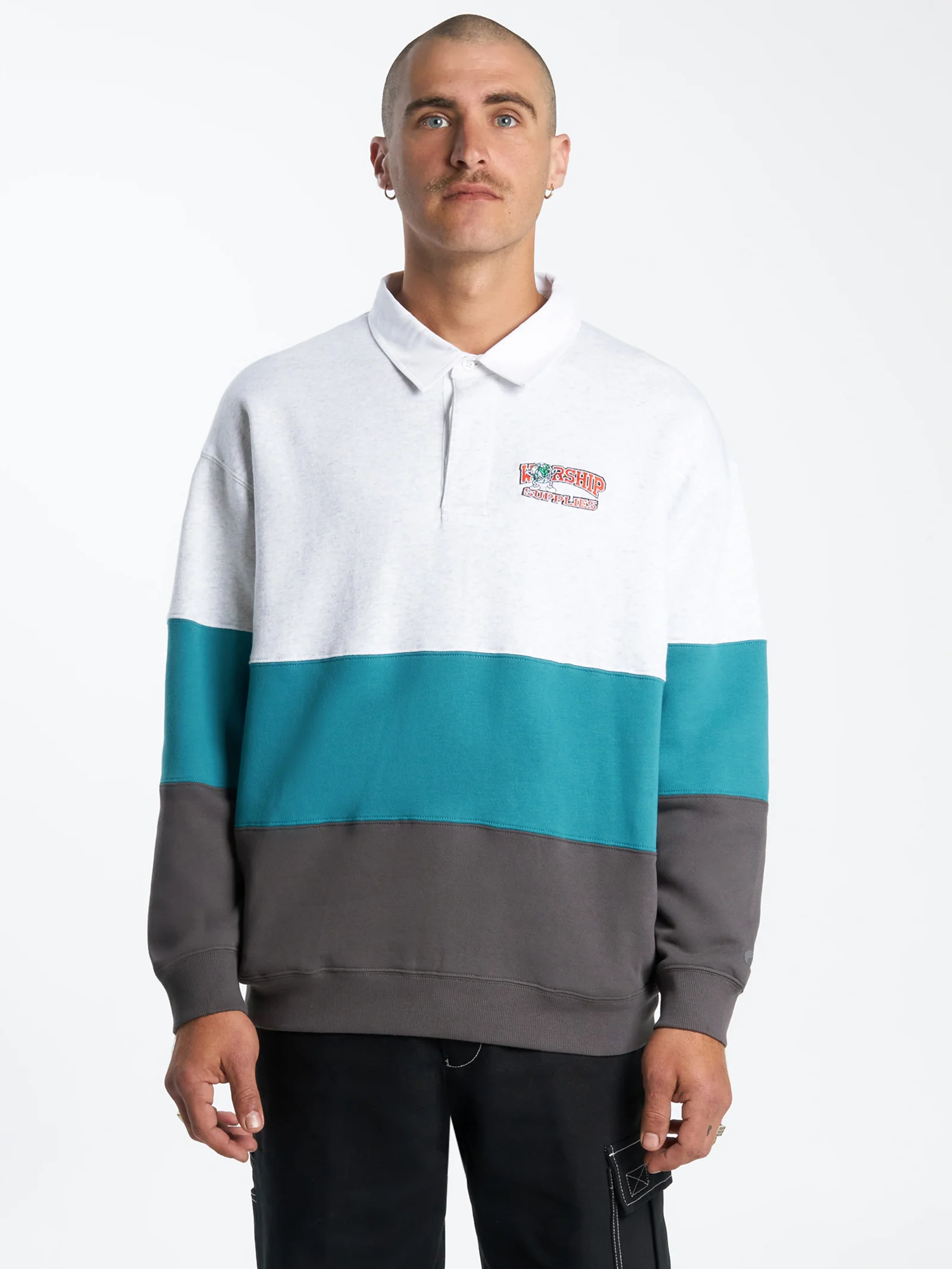 Get Off Paneled Rugby Fleece