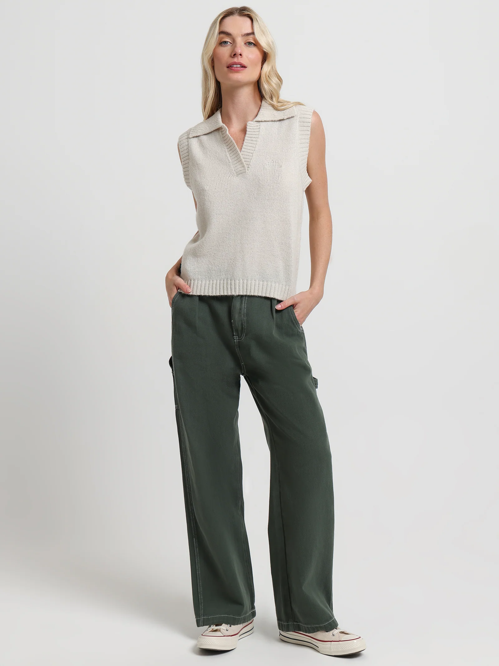 Graffiti Collared Knit Vest - Image 2