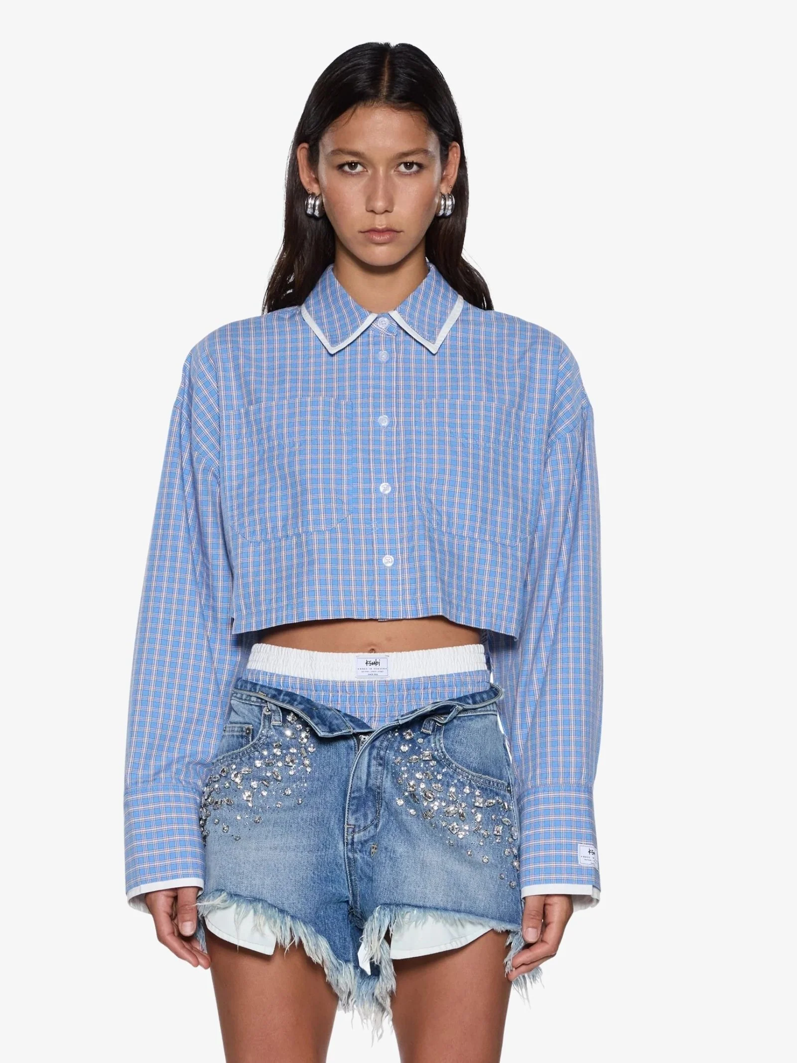 Balter Long Sleeve Shirt Blu Check