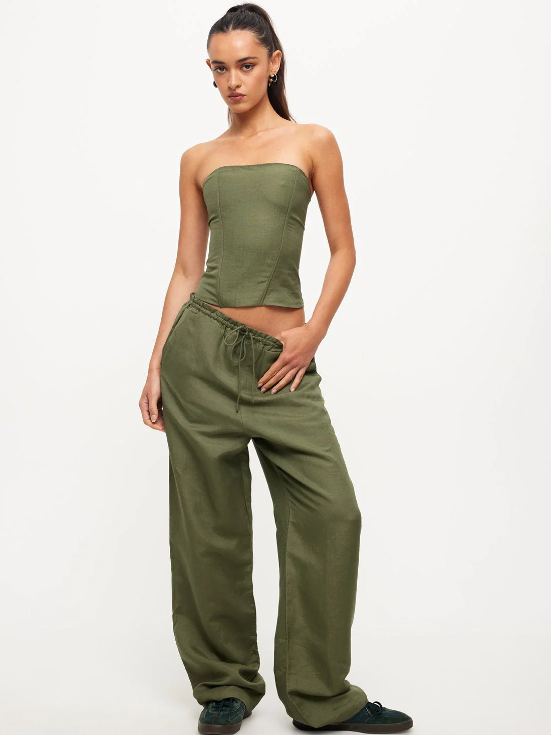 La Palma Low-Rise Baggy Pants