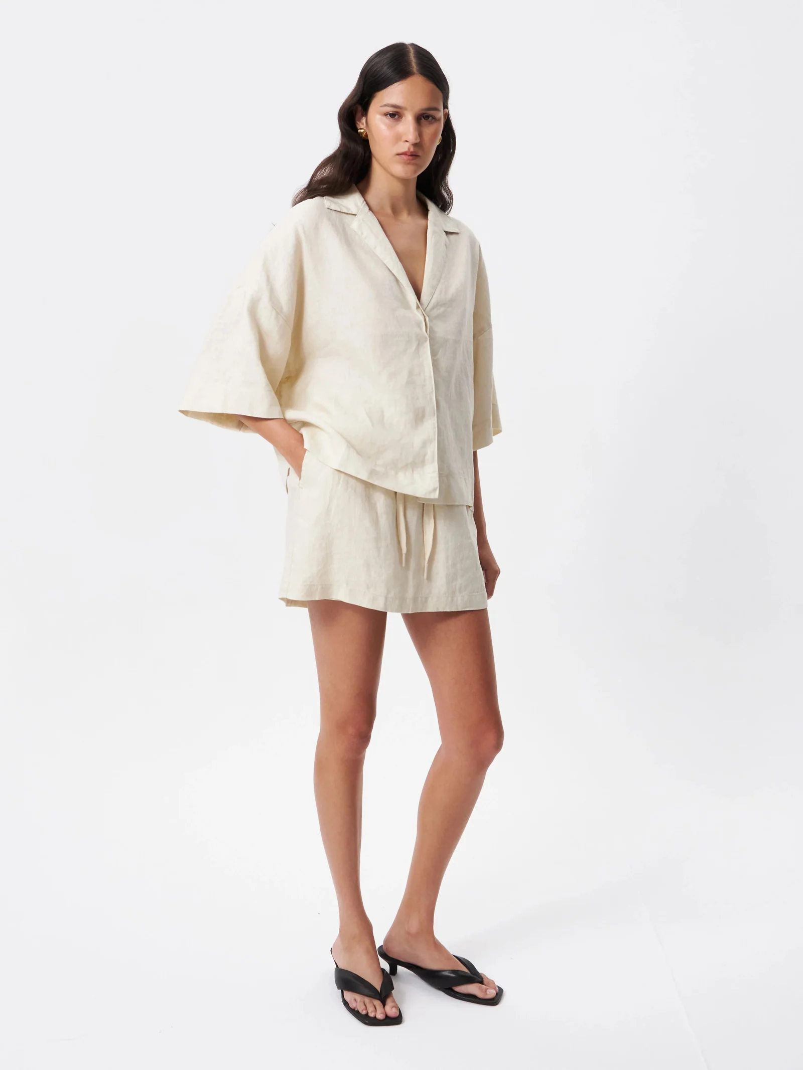 L&R Drawstring Mini Skirt