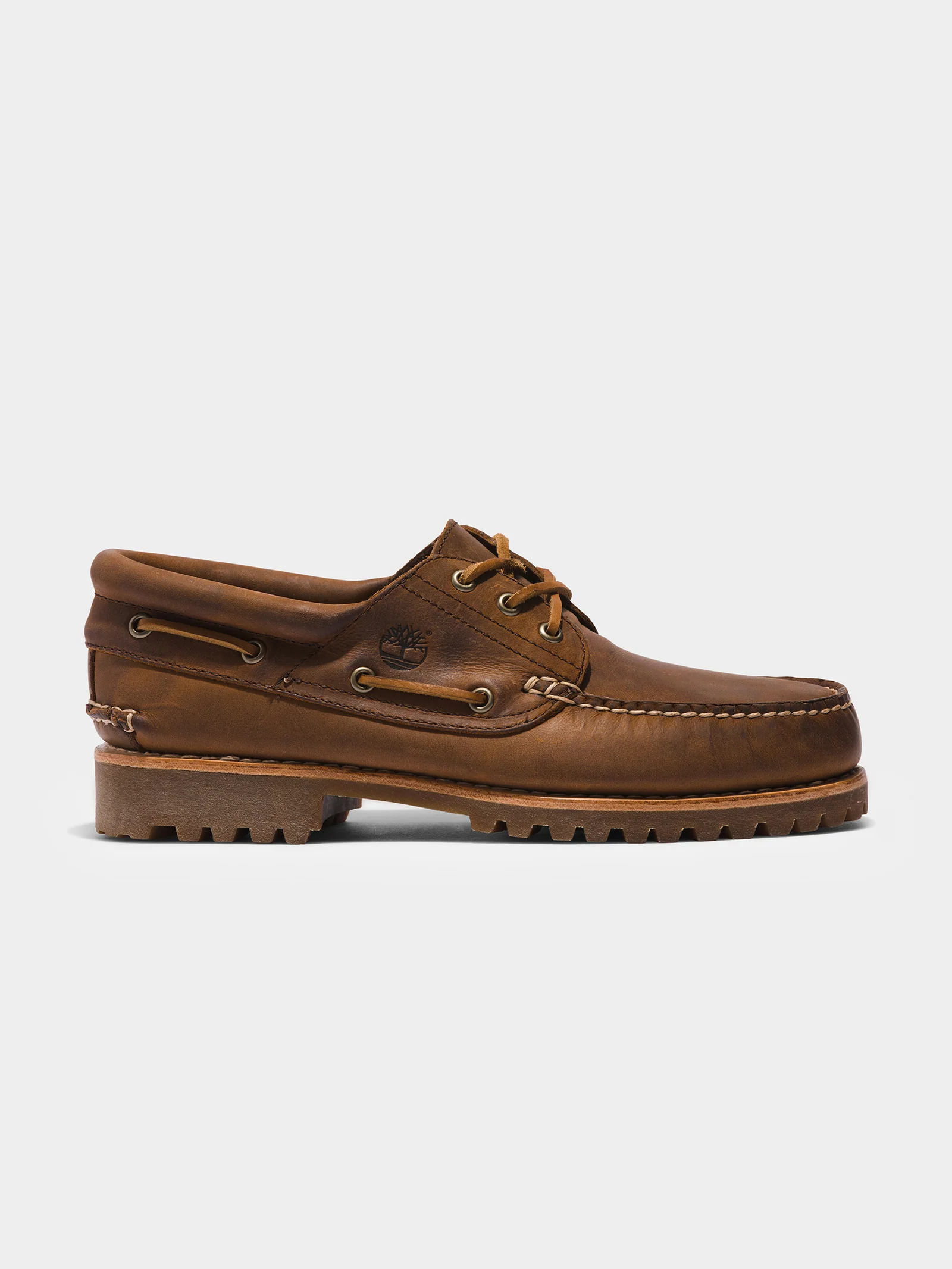 Mens 3 Eye Classic Lug Handsewn Boat Shoes