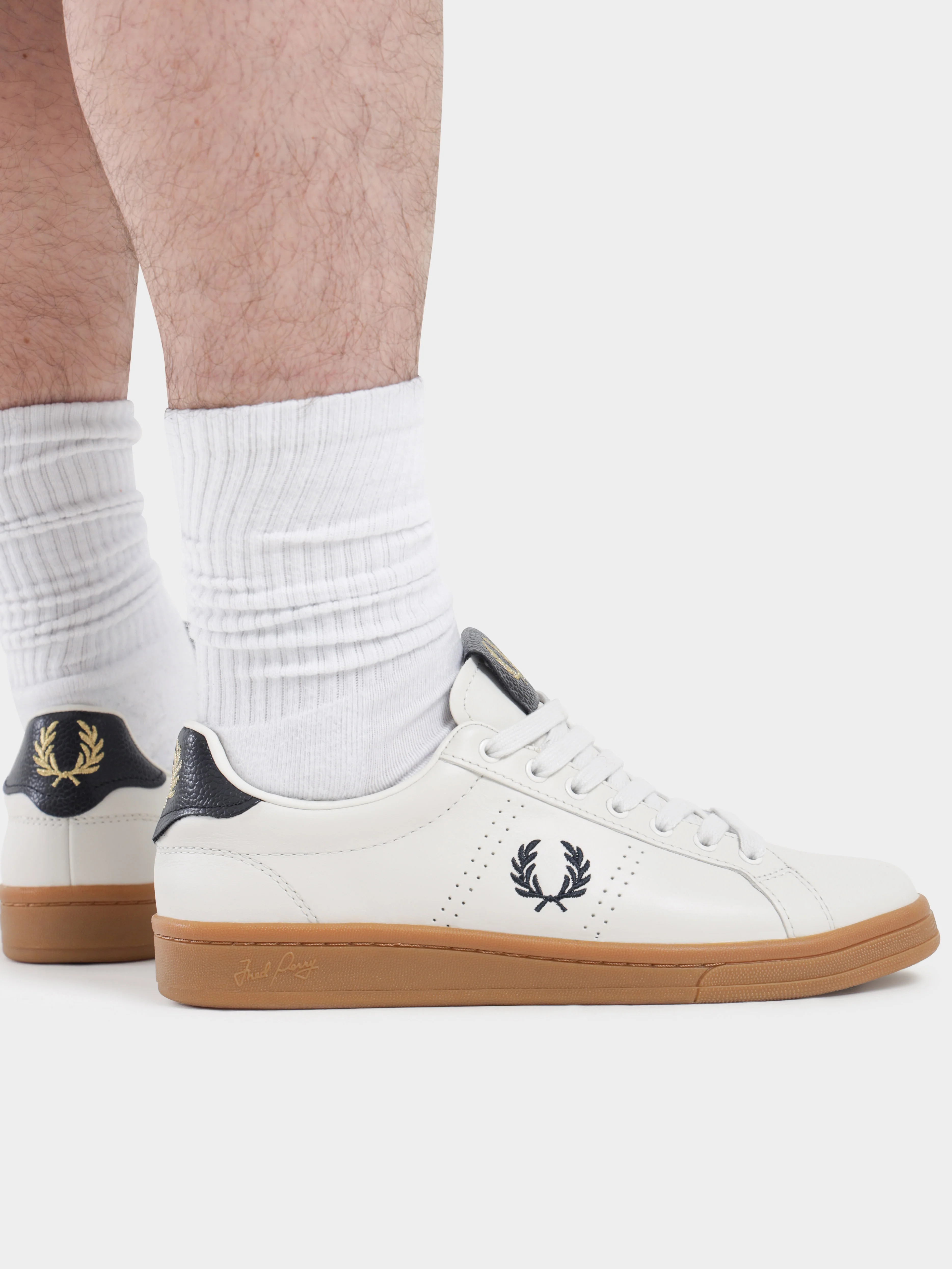 Mens B721 Leather Tab Sneakers