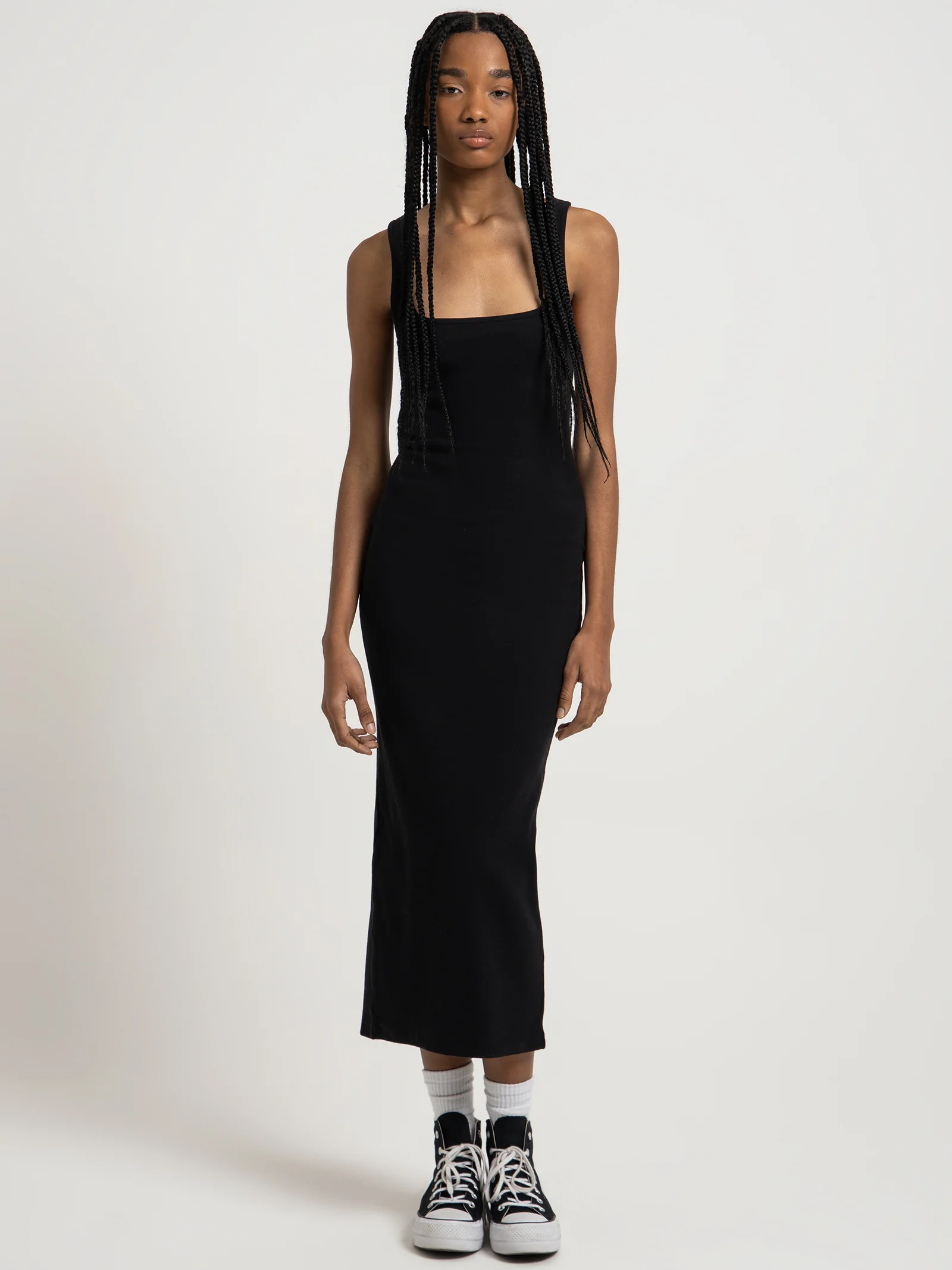 Misty Square Neck Midi Dress