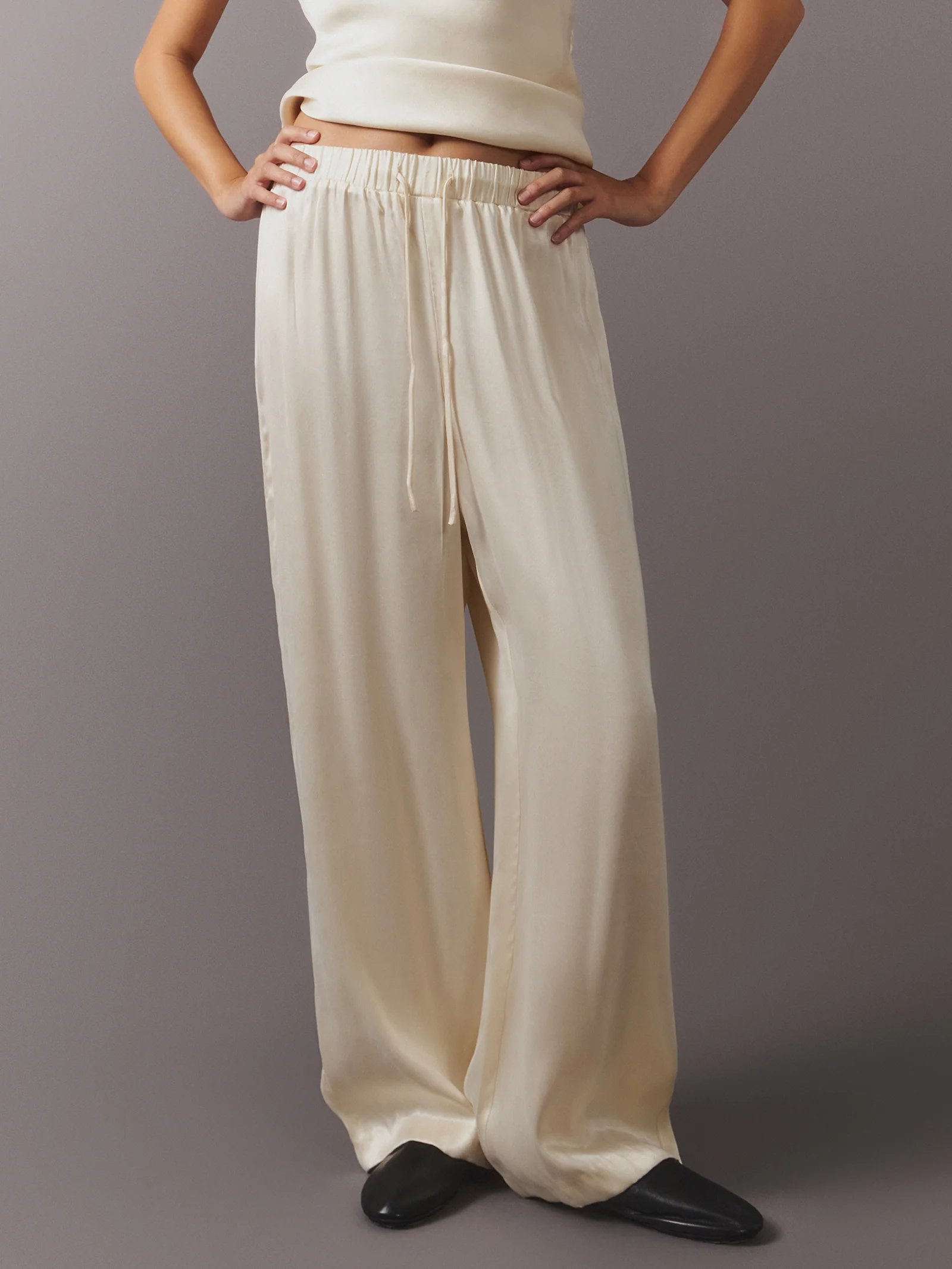 Cupro Drawstring Pant