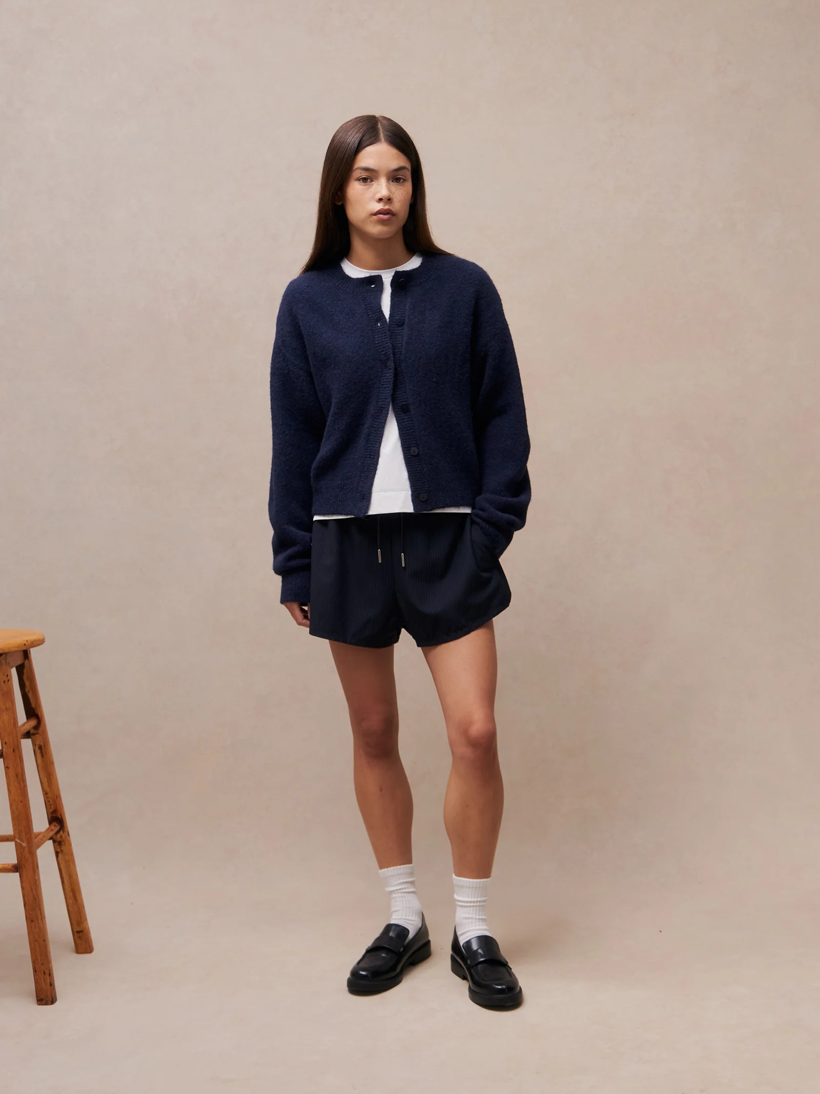 Drawstring Gathered Short