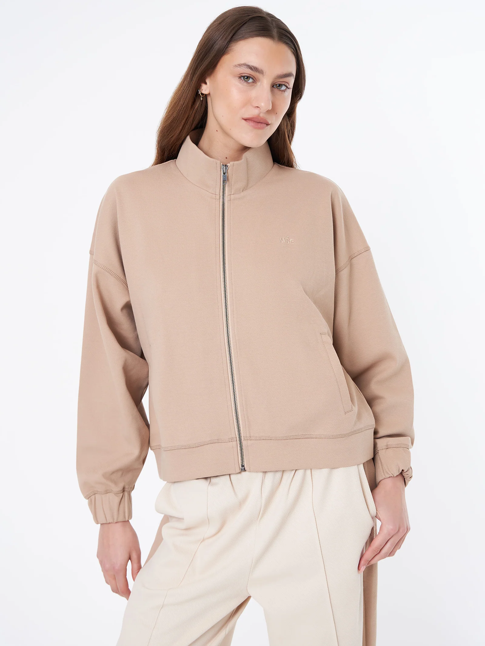 Mse Trico Zipper Sweat