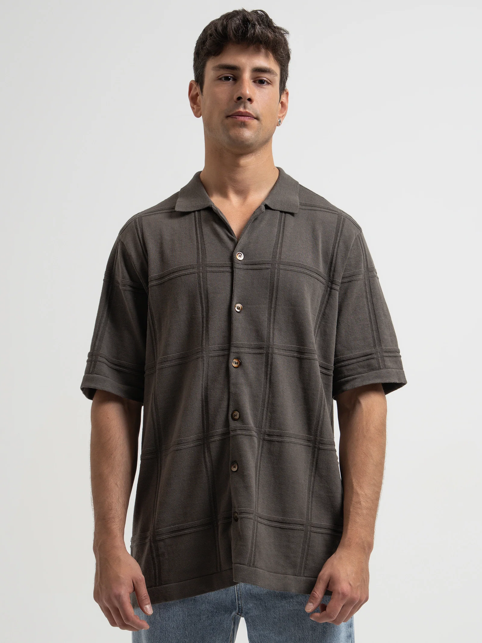 Natural Cooperation Jacquard Bowling Shirt