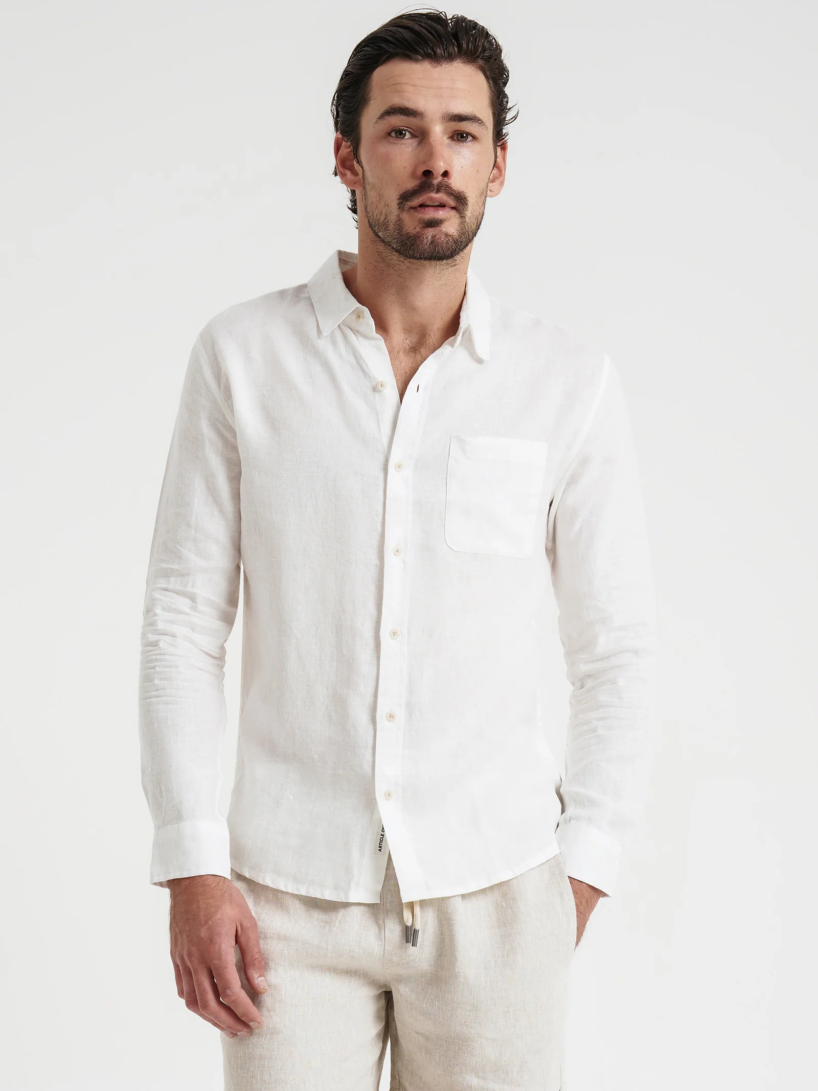 Nero Linen Long Sleeve Shirt
