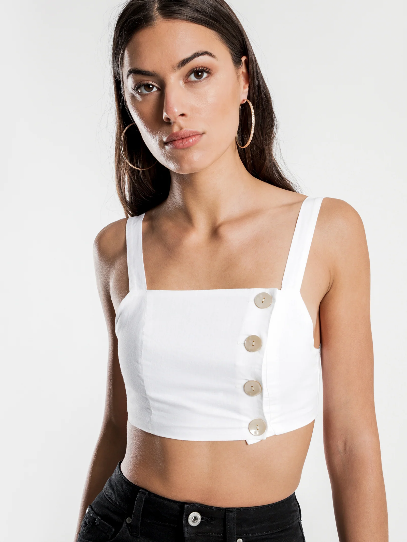 Neve Linen Crop Top