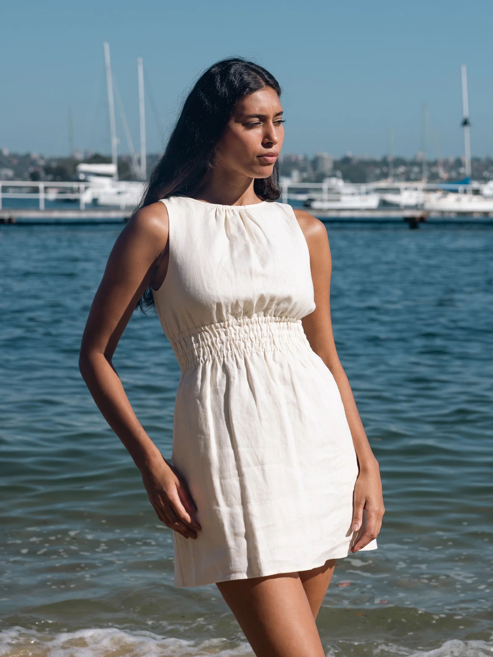 Andri Linen Mini Dress