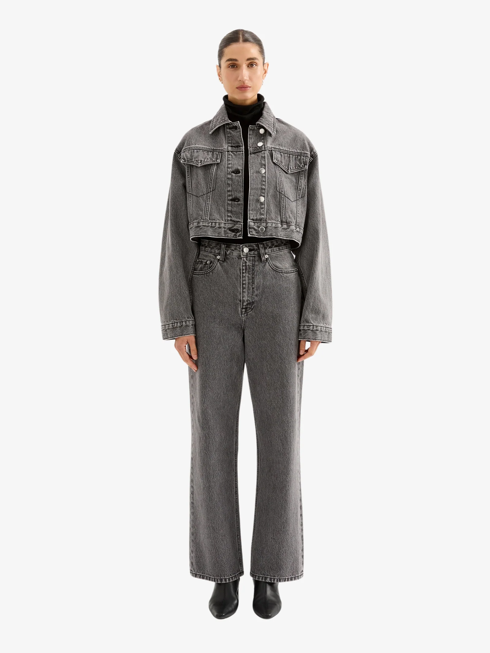 Organic Denim Crop Jacket