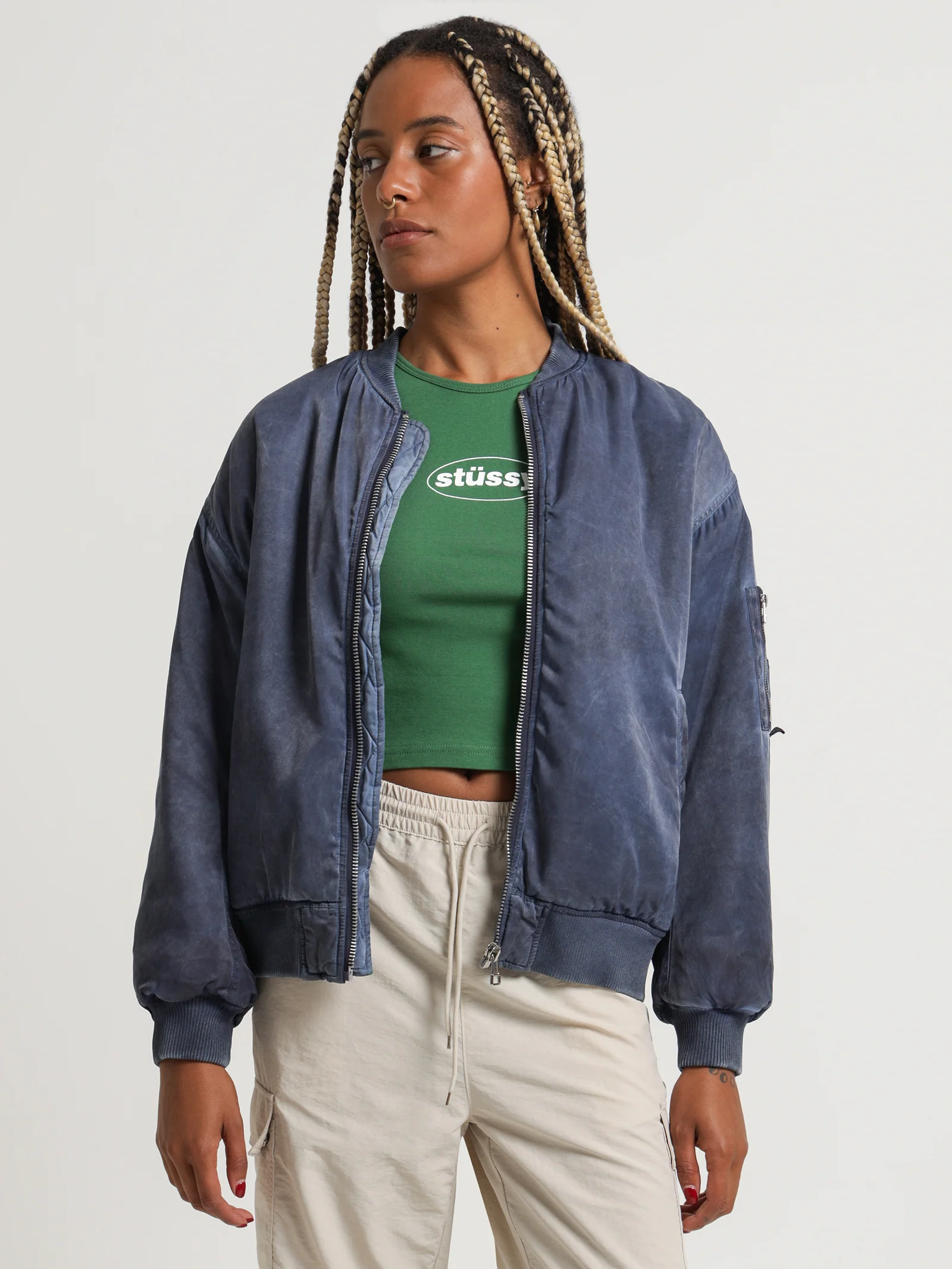 Nylon Bomber Jacket