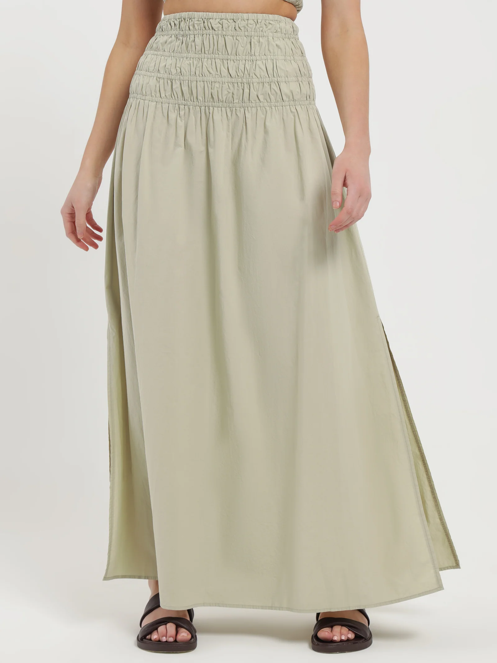 Oasis Poplin Maxi Skirt