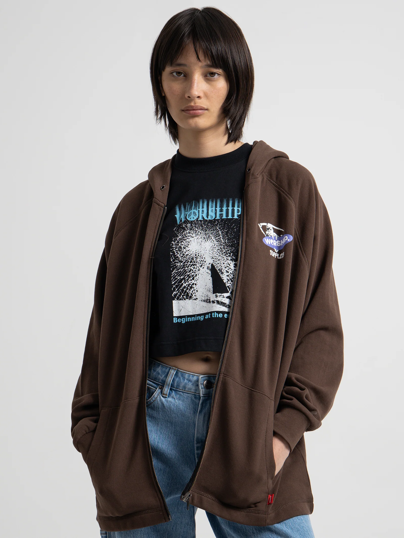 Offerings Oversized Zip Hoodie