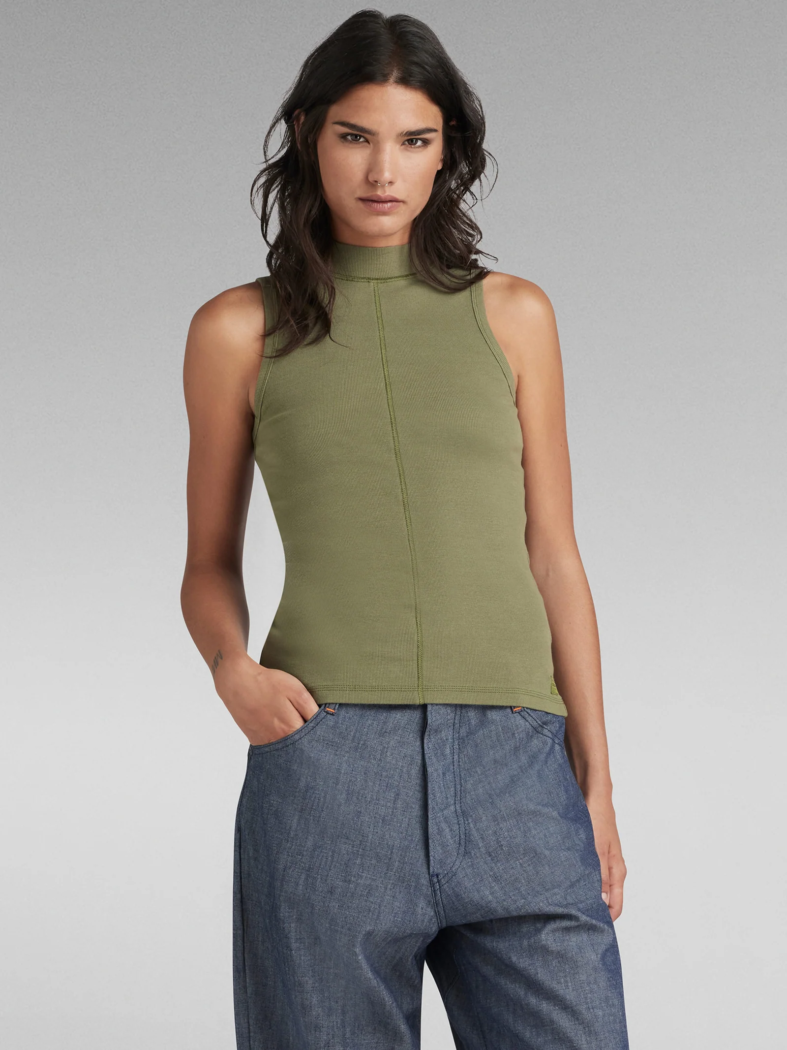 Open Back Mock Slim Tank
