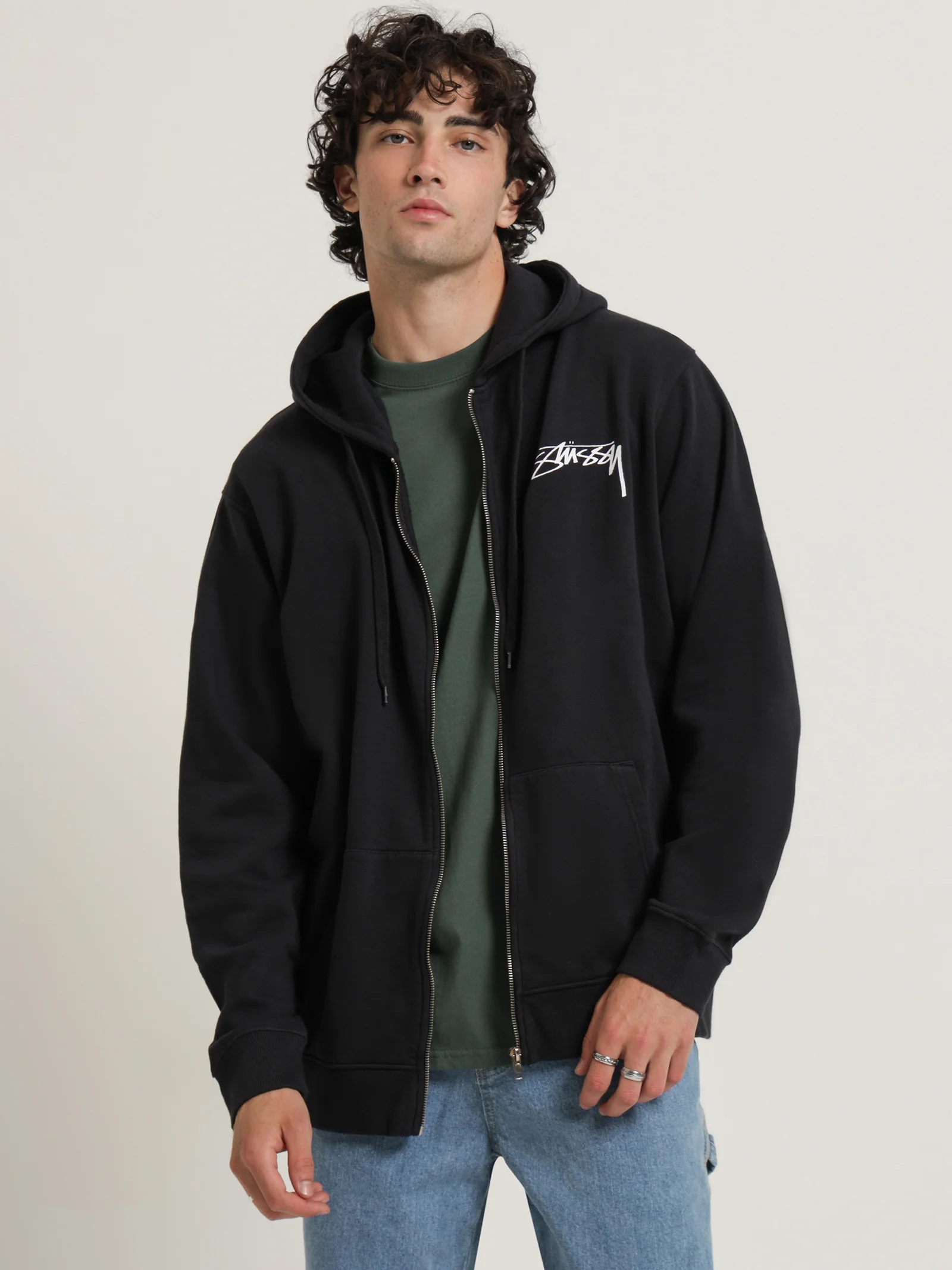 Pigment Smooth Stock Zip Hoodie