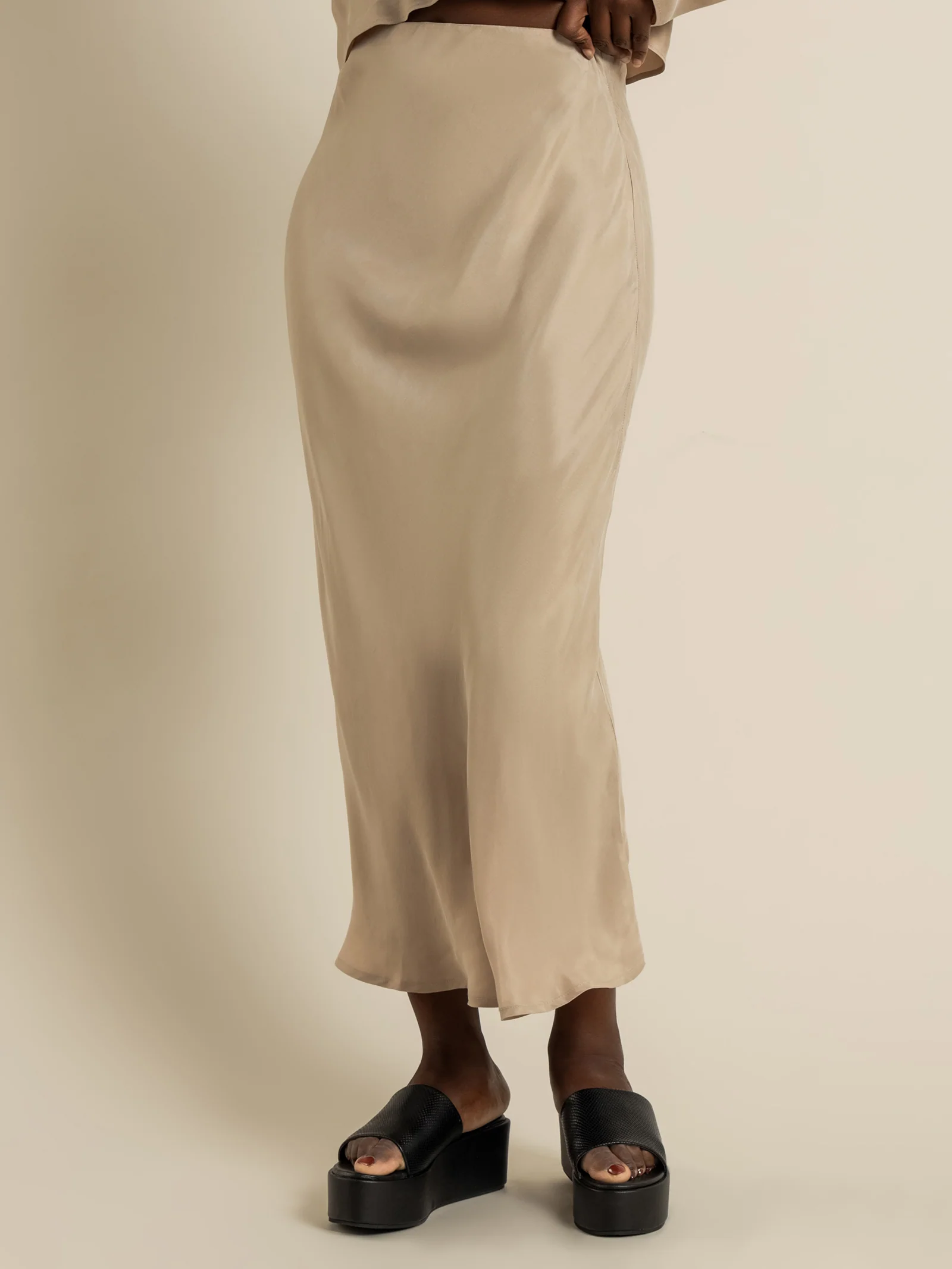 Reese Cupro Midi Skirt
