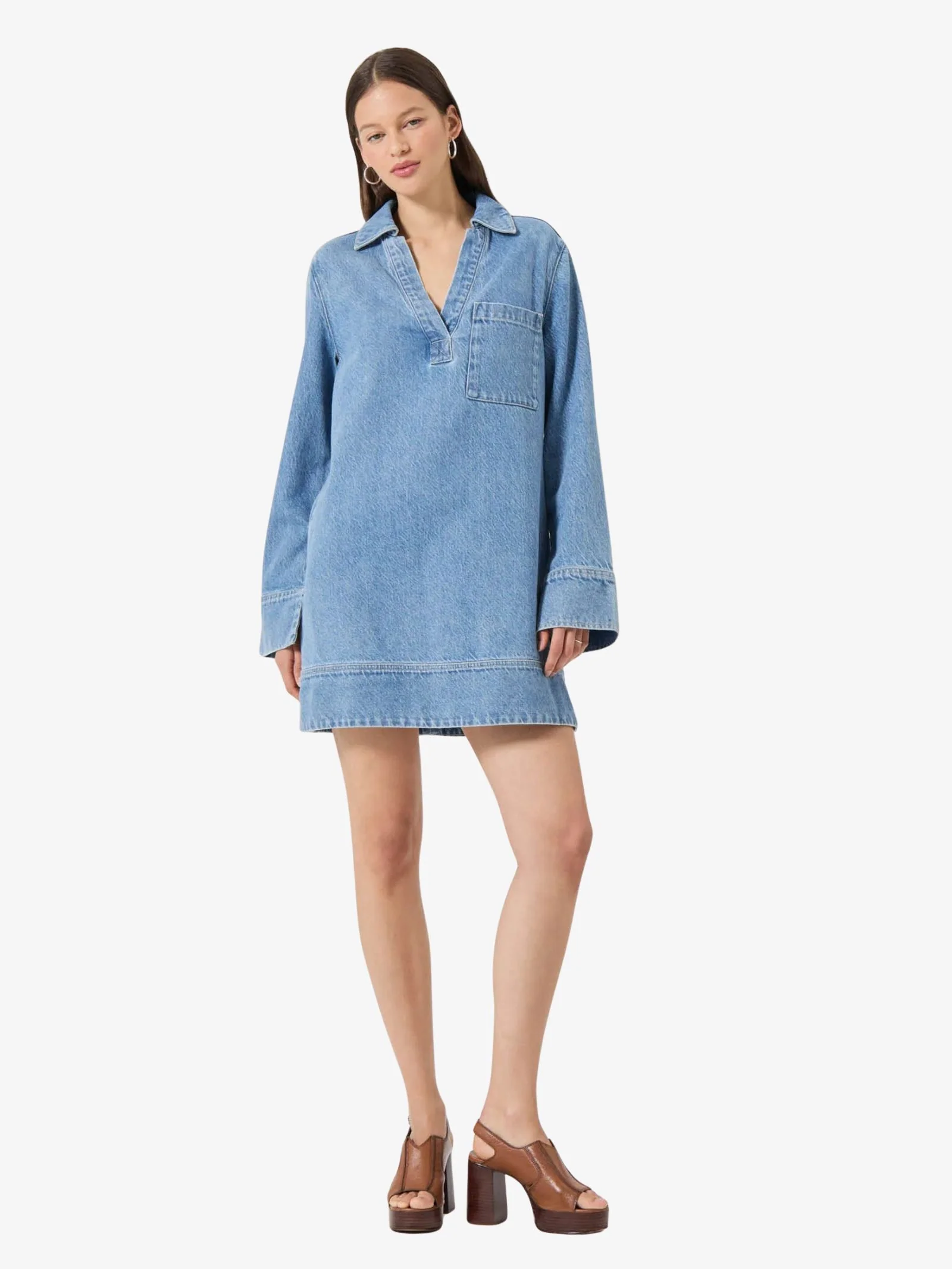 Marfa Tunic Mini Denim Dress