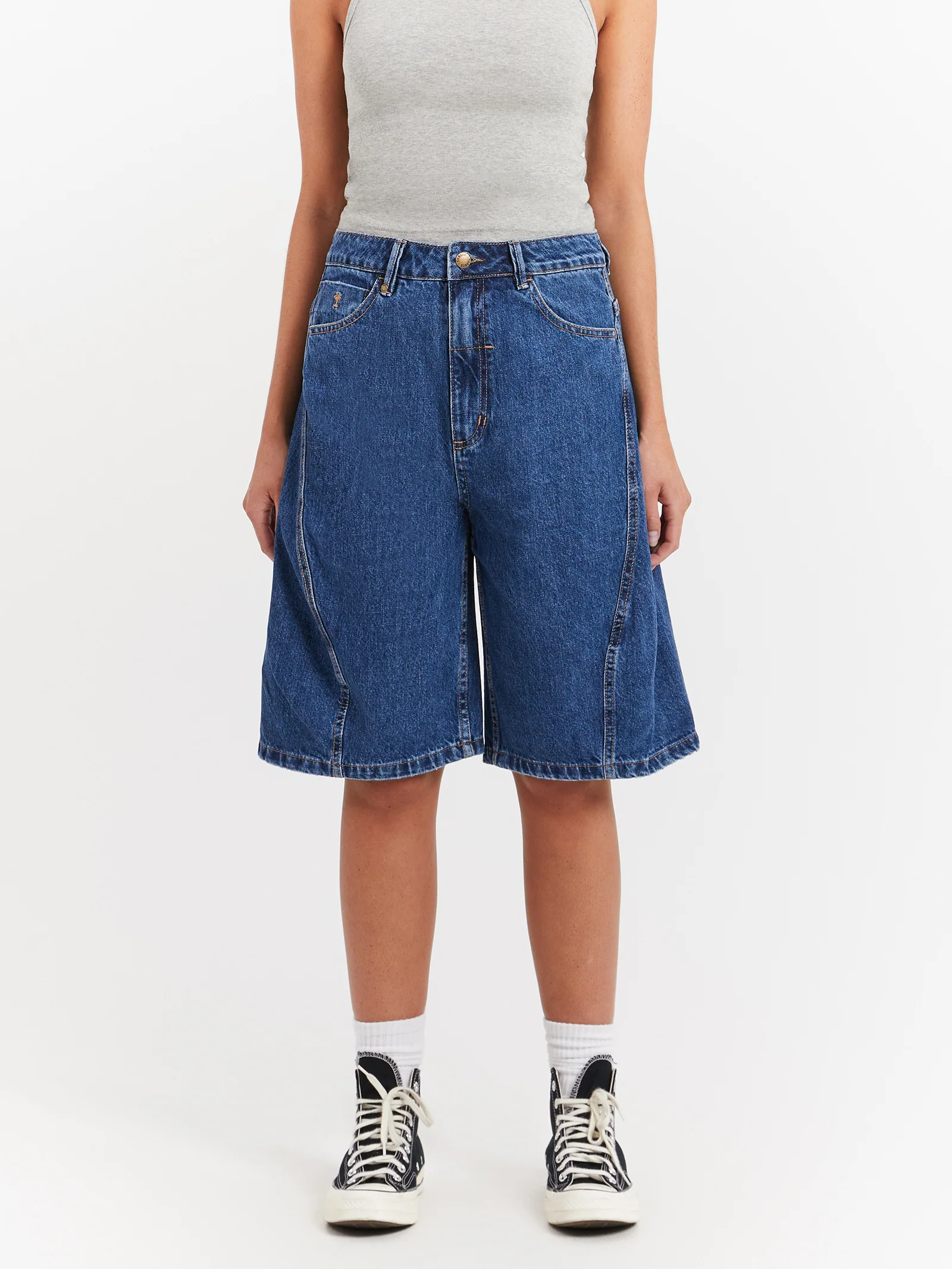Ronnie Pieced Denim Shorts