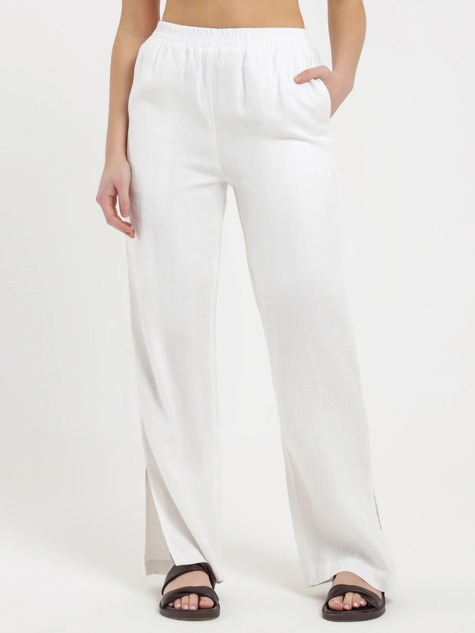 Rynn Linen Split Pants