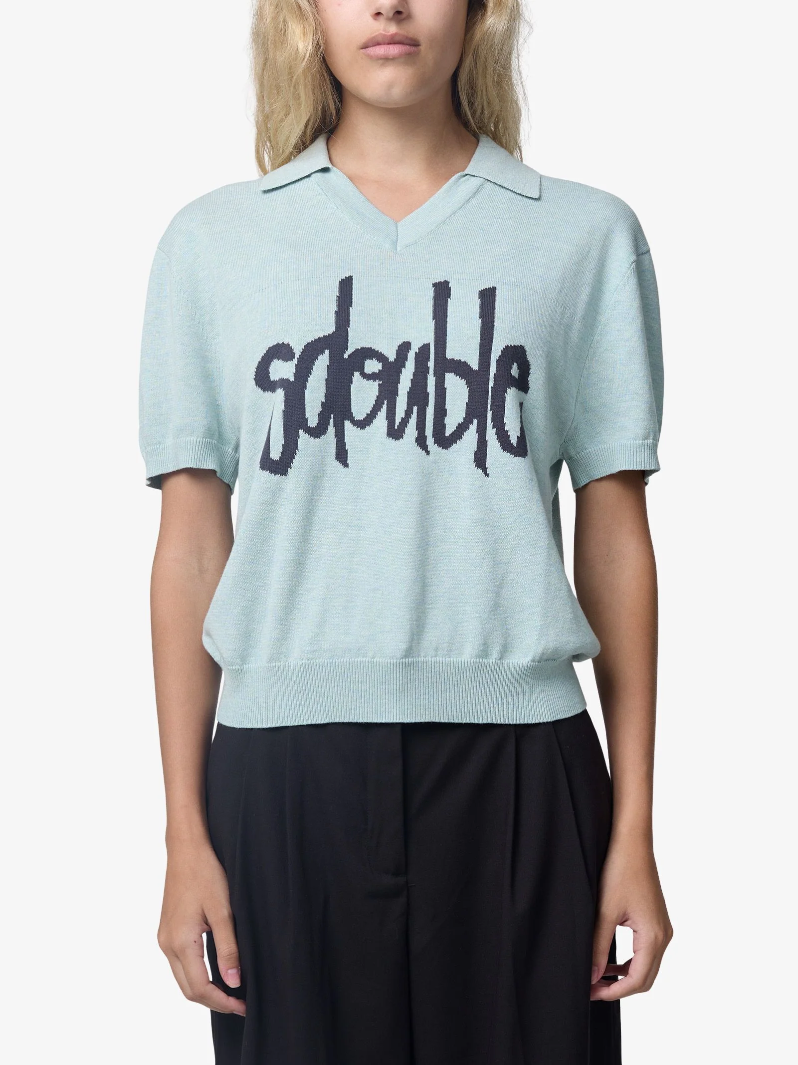 Mid Block Knit Polo Shirt