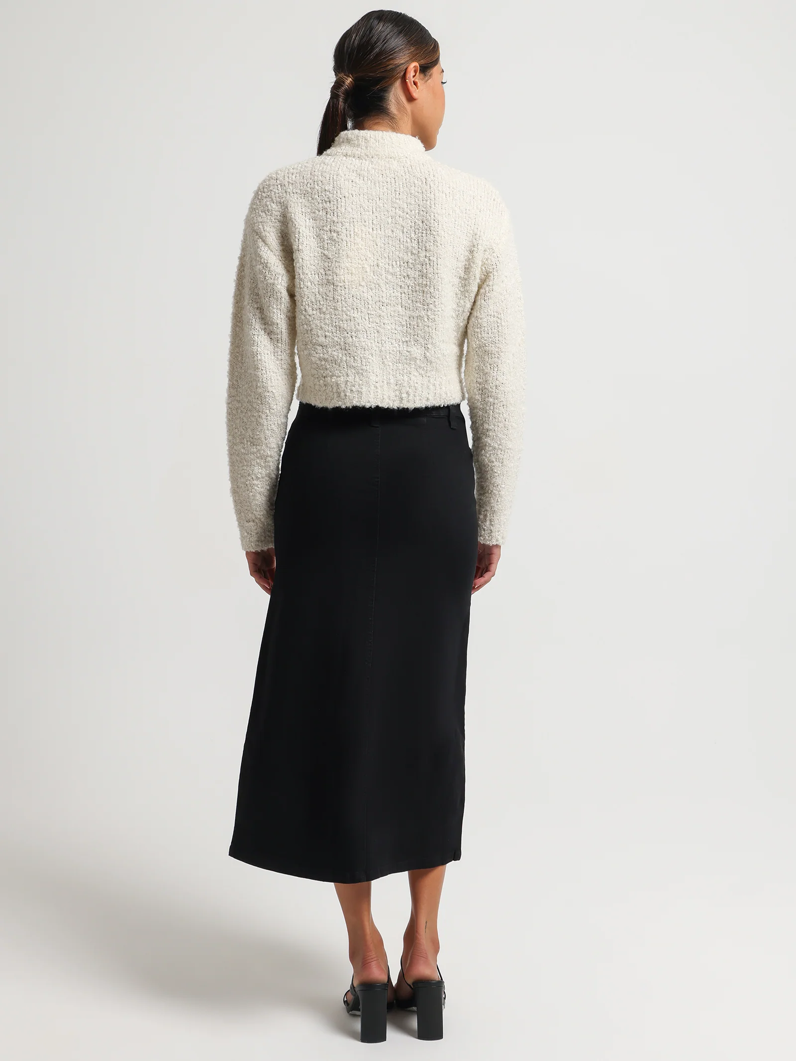 Serena Denim Split Midi Skirt - Image 4