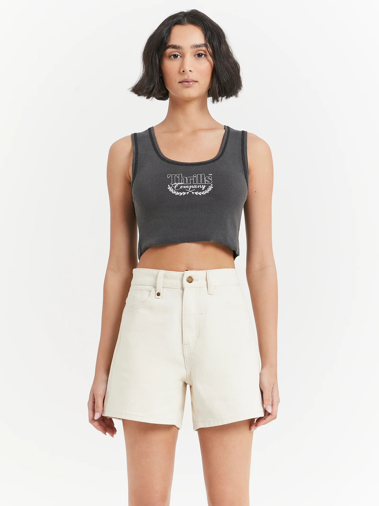 Speed Kills Crop Rib Singlet