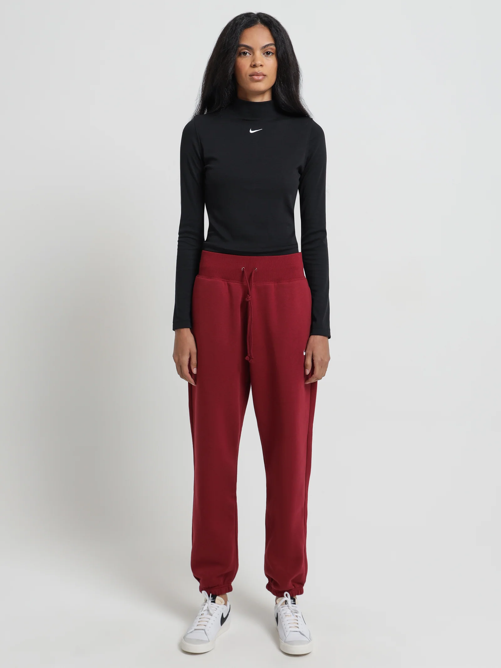 Sportswear Essentials Ribbed Mock Neck Long Sleeve Top - Image 4