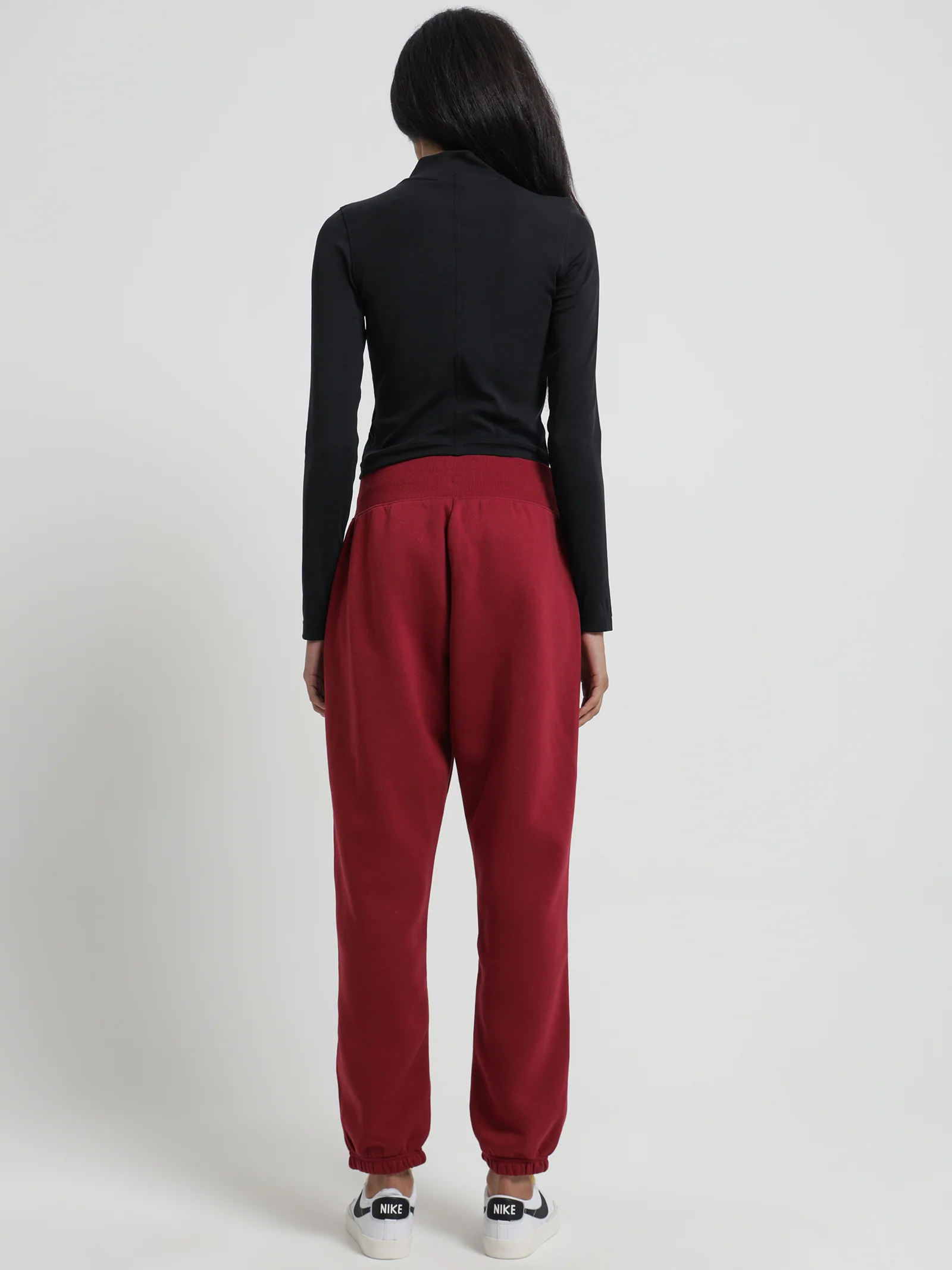 Sportswear Essentials Ribbed Mock Neck Long Sleeve Top - Image 5